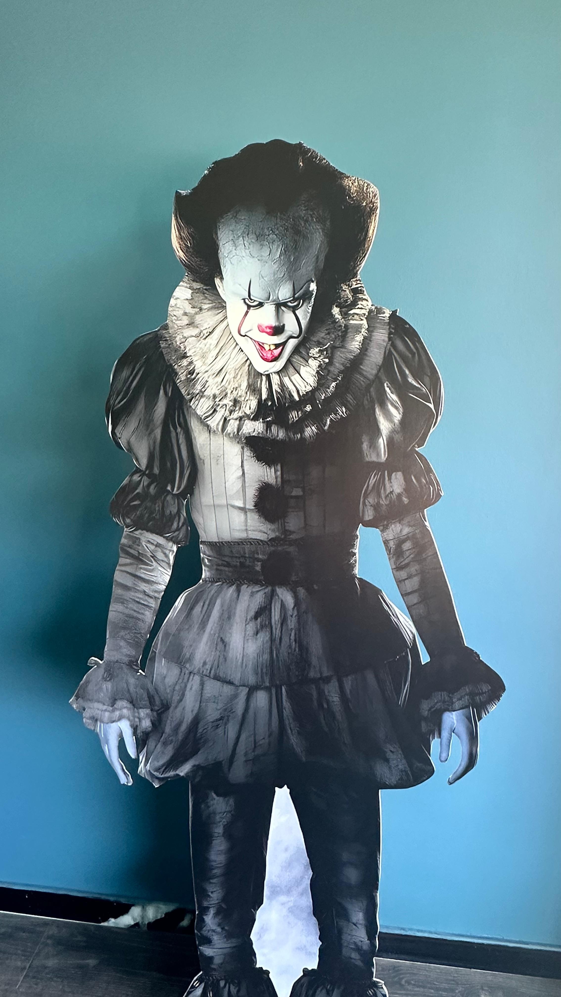 Scary Clown Cardboard Cutout Model Halloween Decor Plastic Figure Standee 