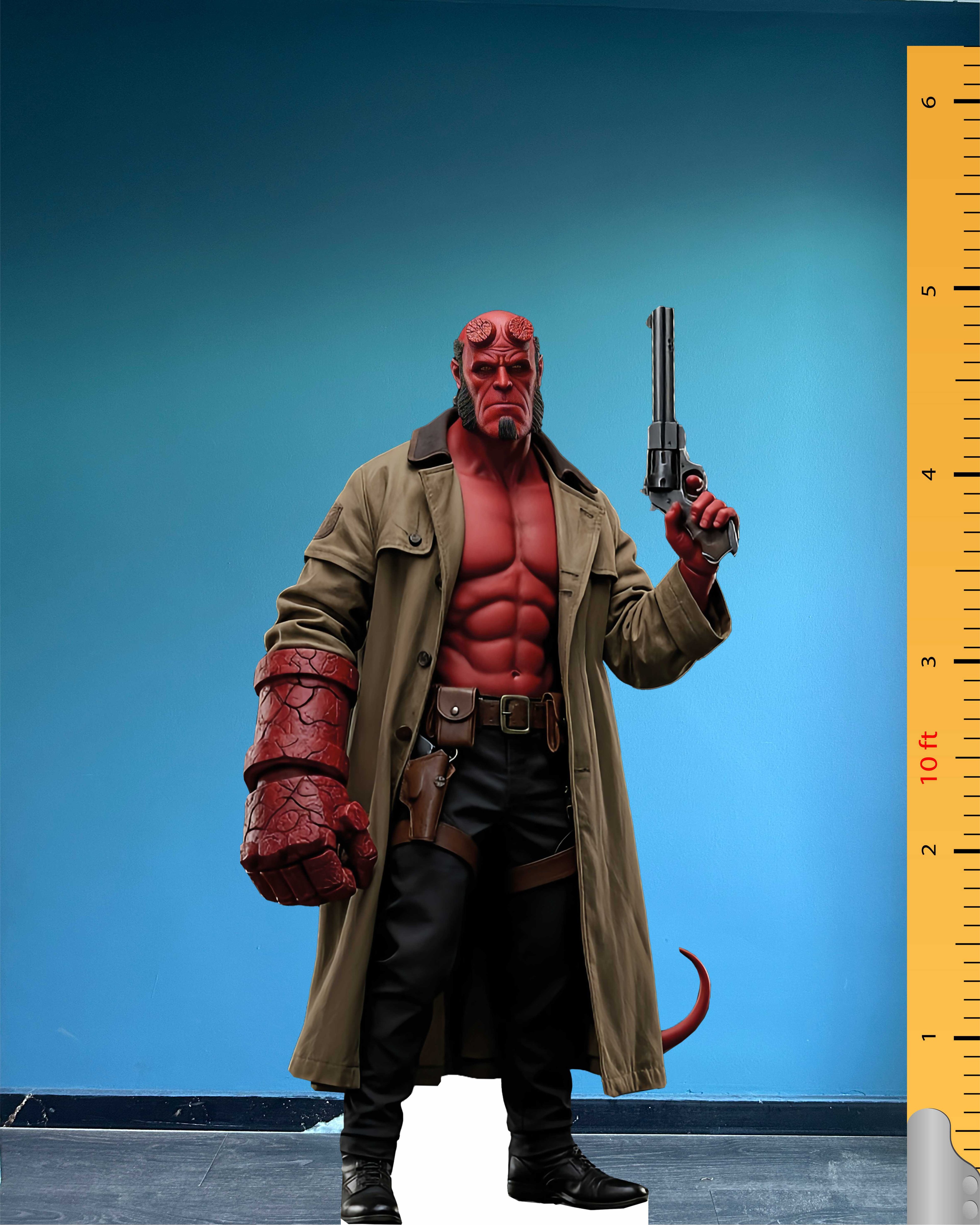 Hellboy Cardboard Cutout Model Plastic Standee Model Fantastic Movie Character 
