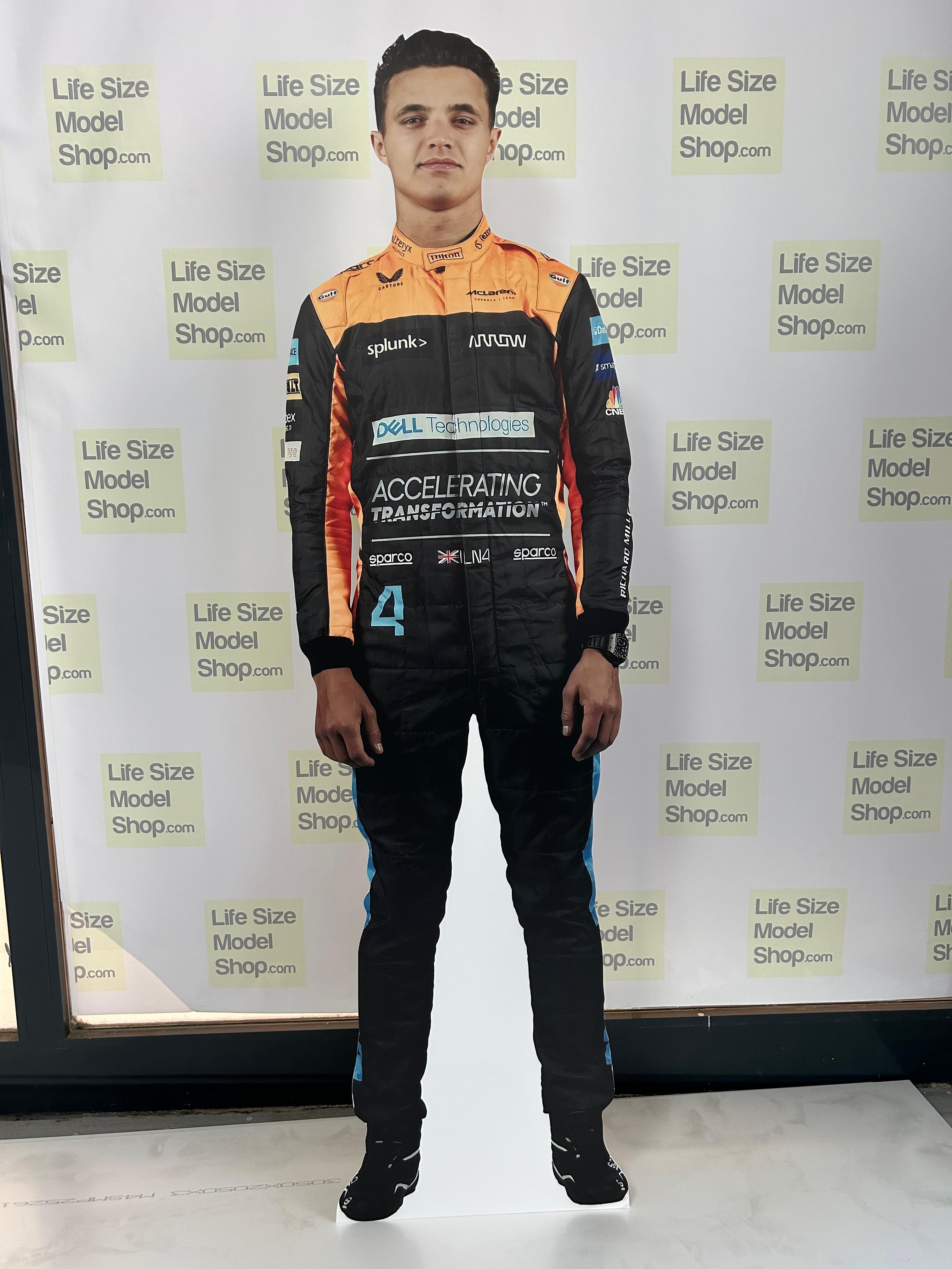 Formula Pilot Lando Norris Cardboard Cutout Life Size Model Lando F1 Pilot Decor Model