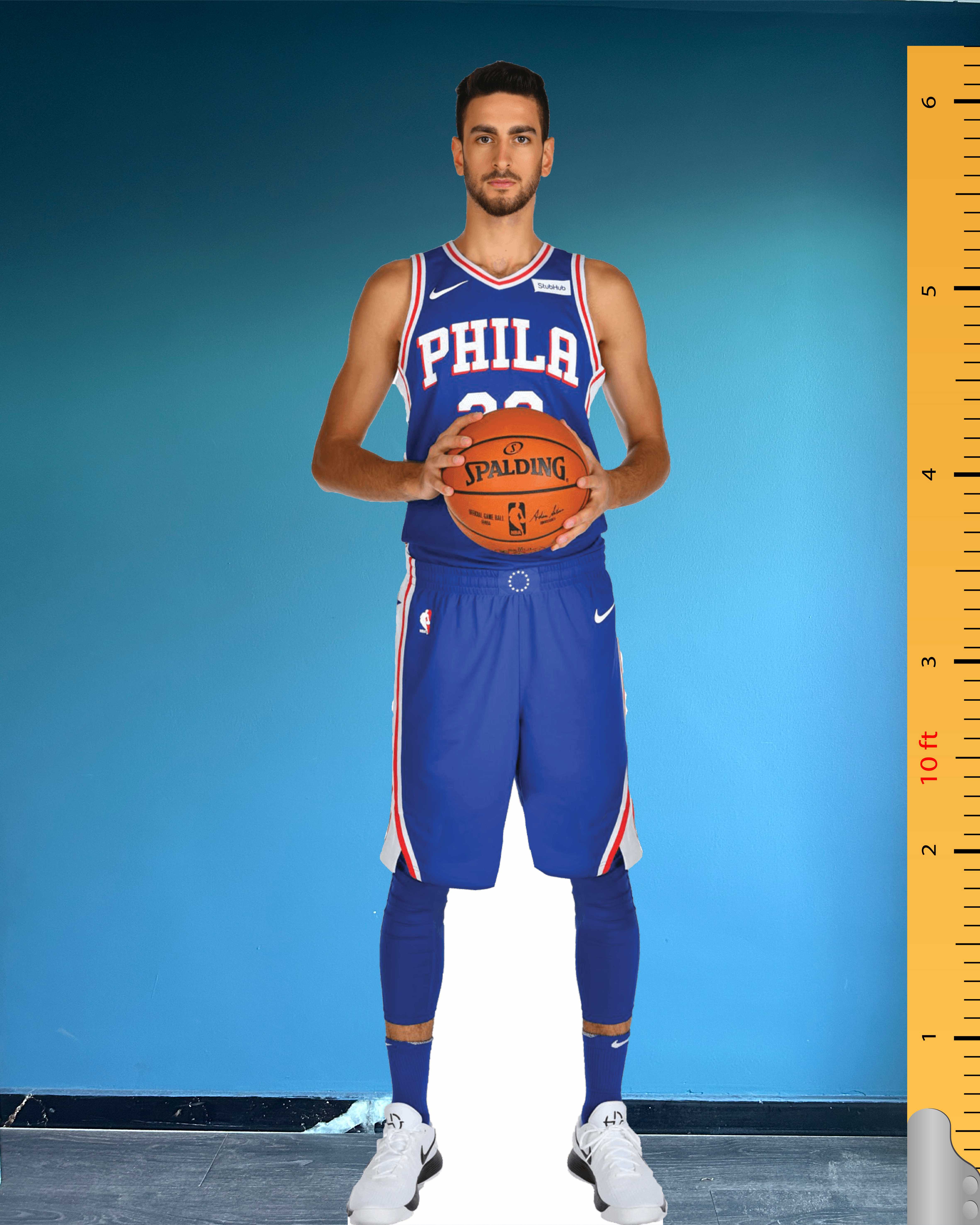 Furkan Korkmaz Cardboard Cutout Model Plastic Standee Philadelphia 76ers Number 30