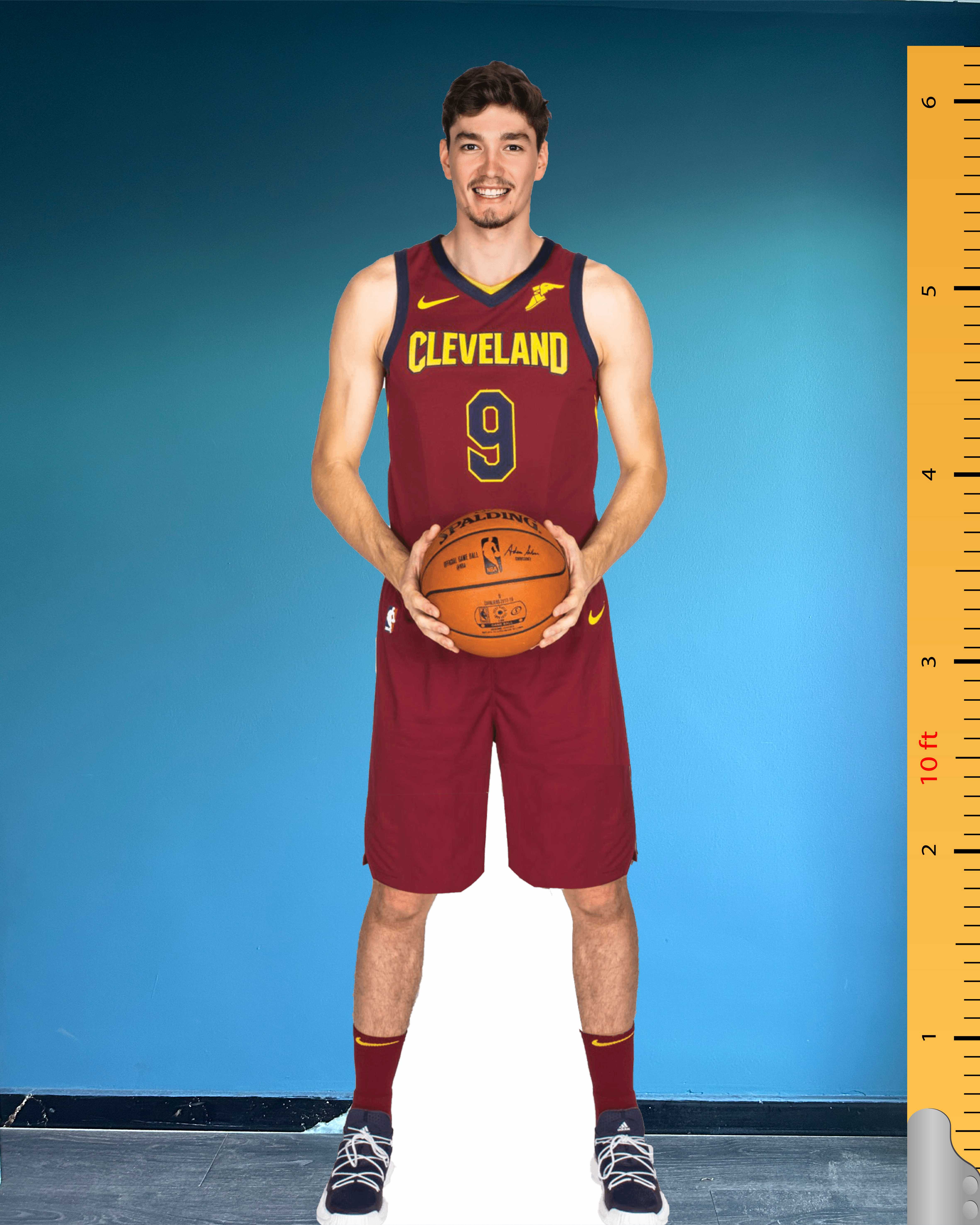 Cedi Osman Cardboard Cutout Model Plastic Standee Cleveland Cavaliers Number 9