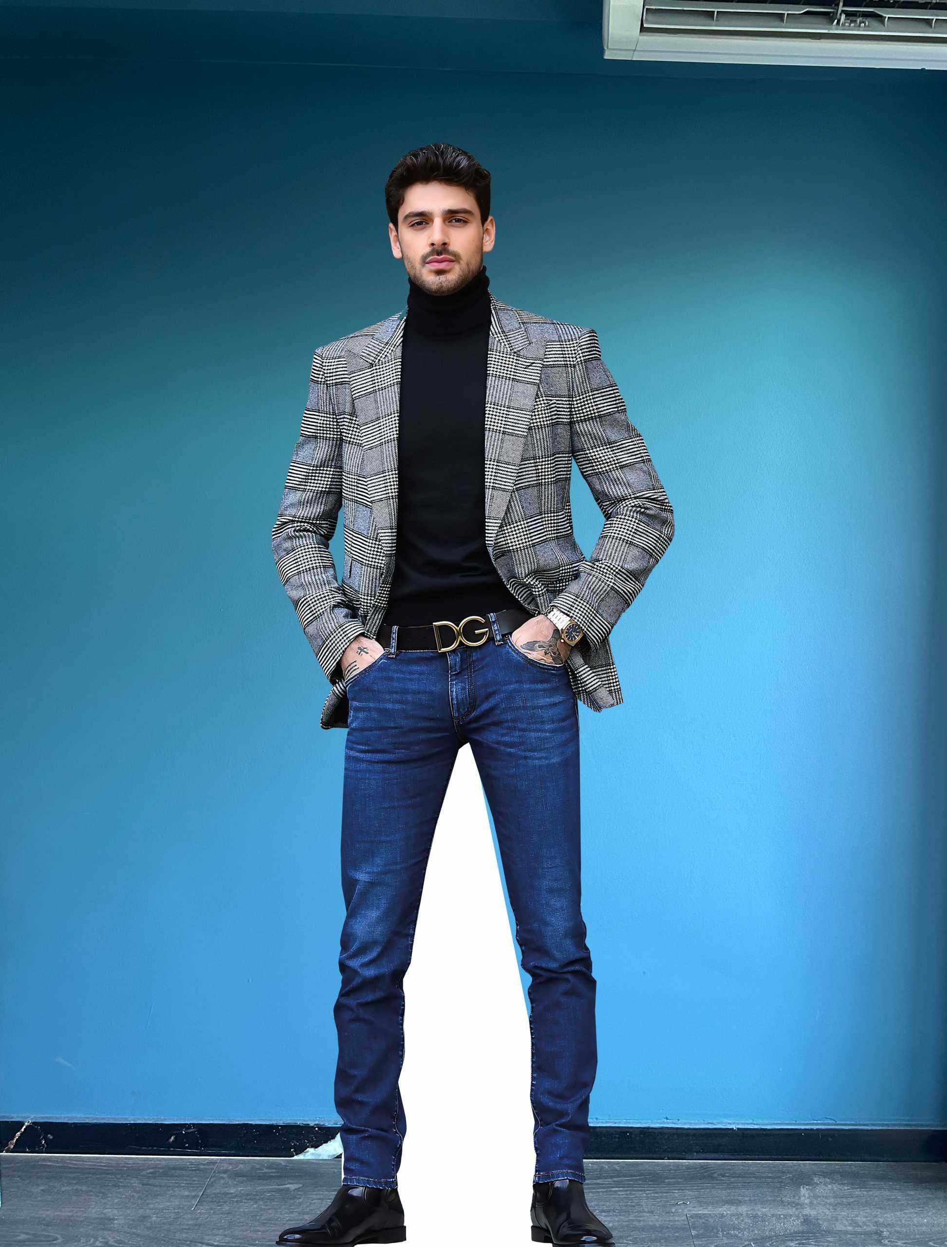 Michele Morrone Cardboard Cutout Model Life Size Plastic Standee Model