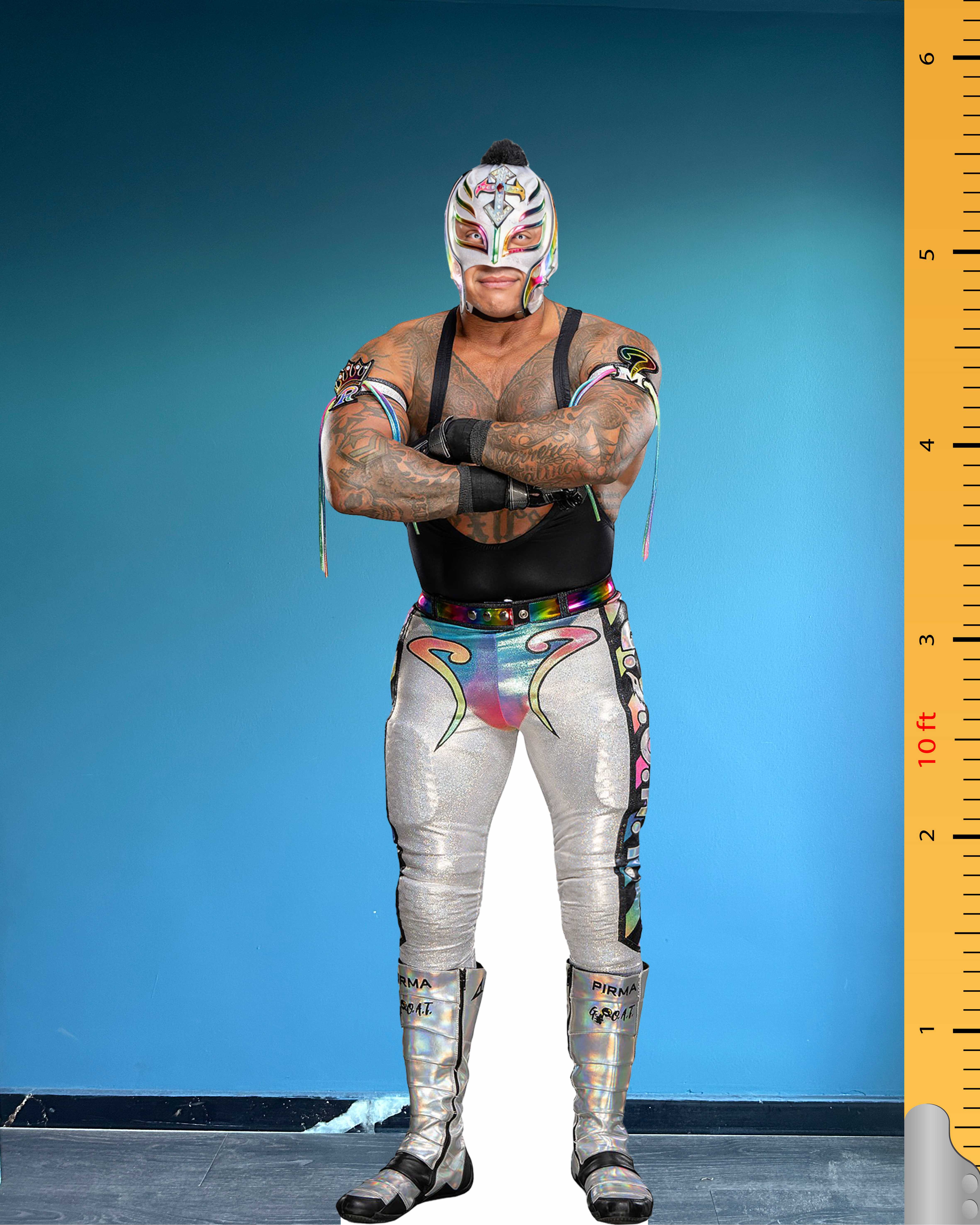 🇺🇸🤼‍♂️ Rey Mysterio Full-Size Cardboard Model – WWE's Masked Legend at Your Side!