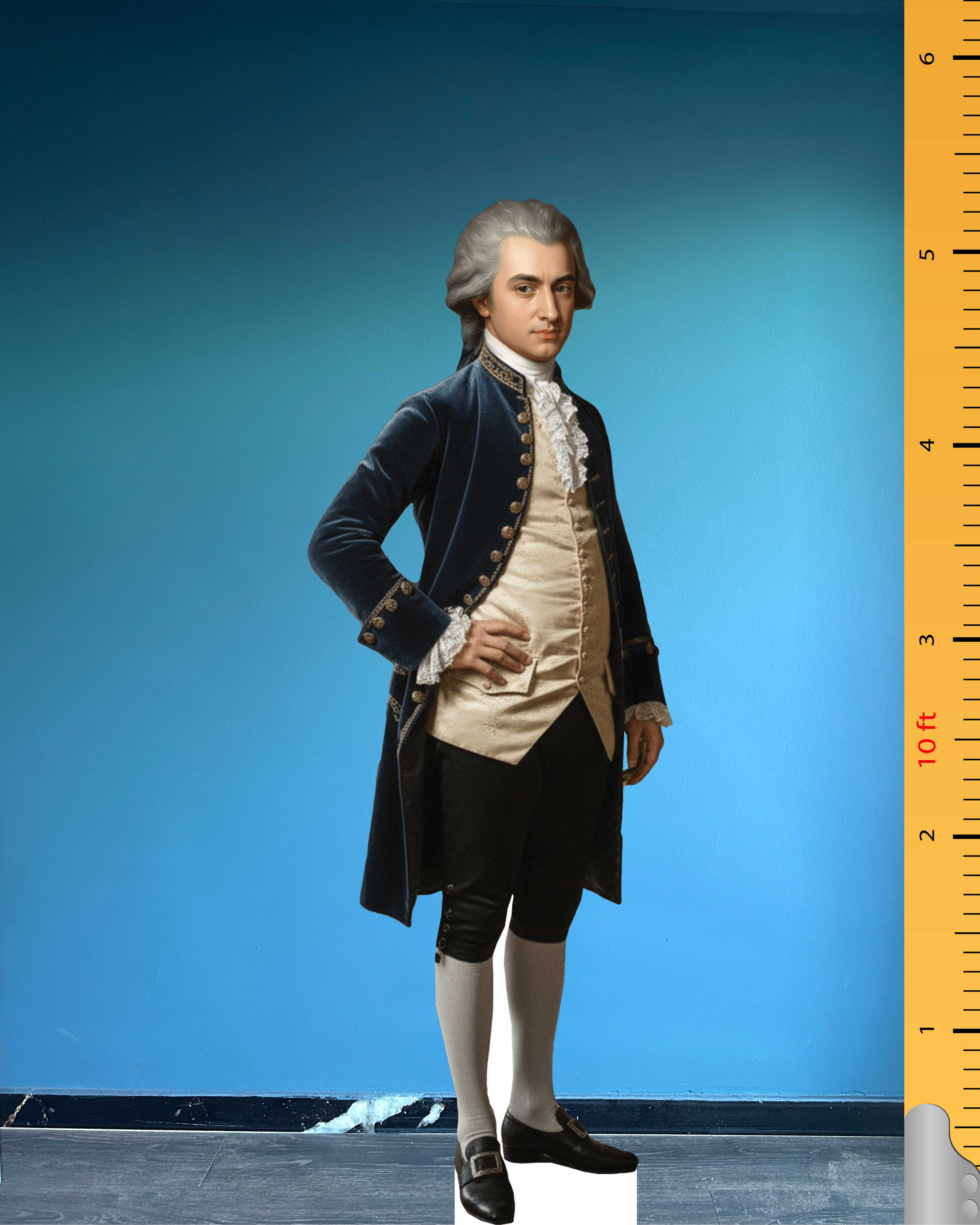 🎼 Wolfgang Amadeus Mozart Life-Size Cardboard Cutout – Famous Classical Composer Standee for Music Displays & Educational Events