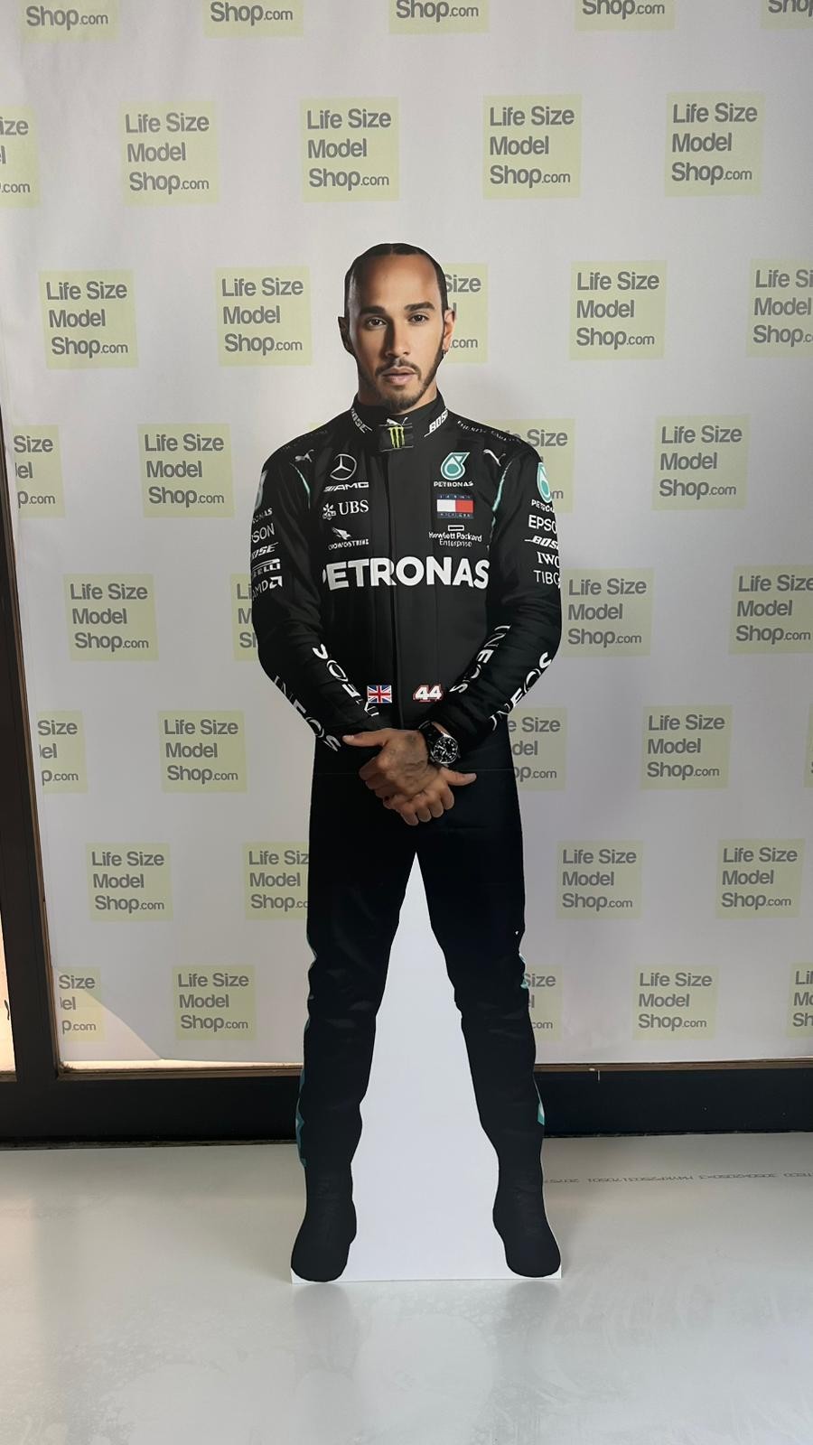 Lewis Hamilton Cardboard Cutout Plastic Model Hamilton F1 Race Car Pilot Standee