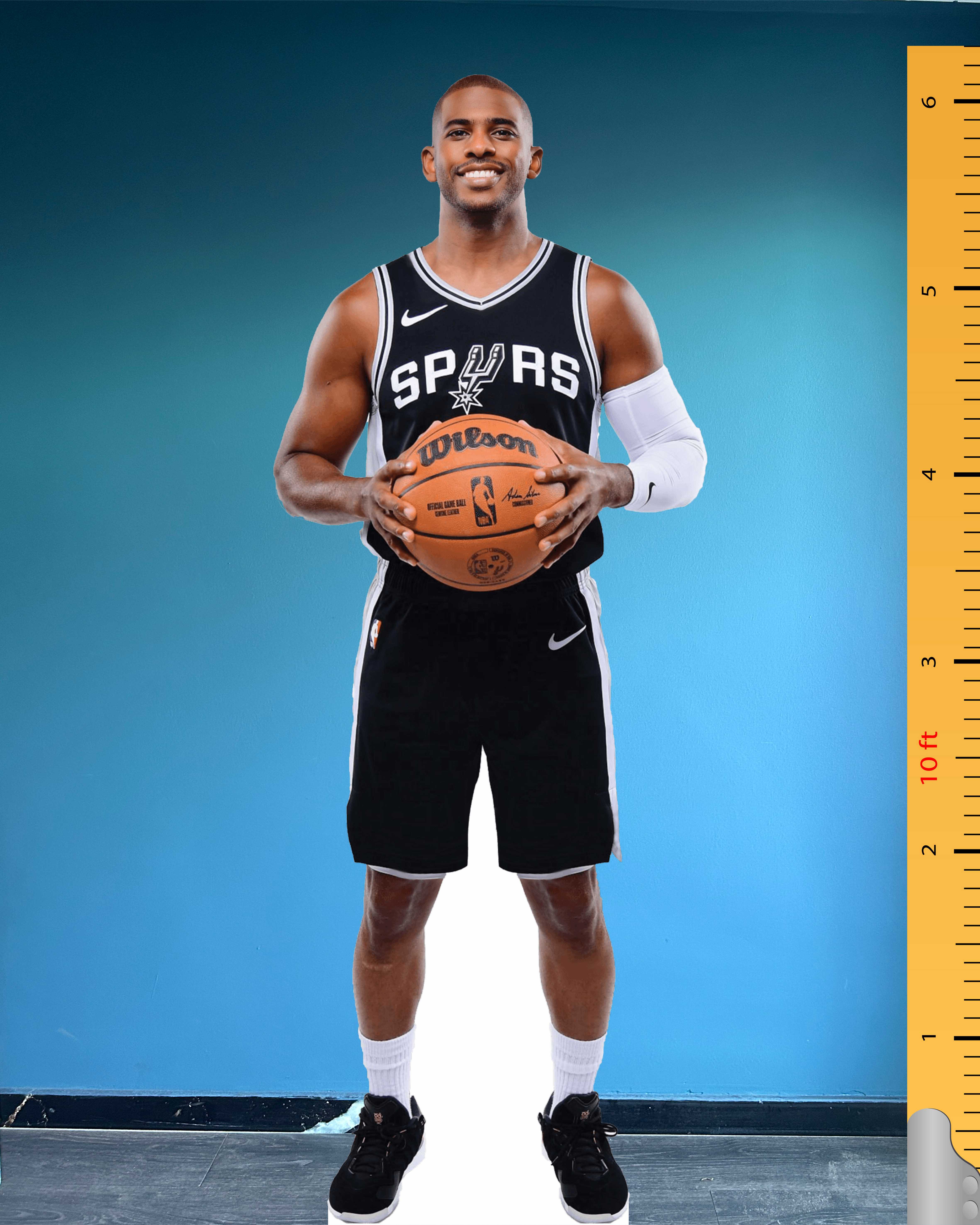 Chris Paul Cardboard Cutout Model Plastic Standee San Antonio Spurs CP3 Number 3 Point God