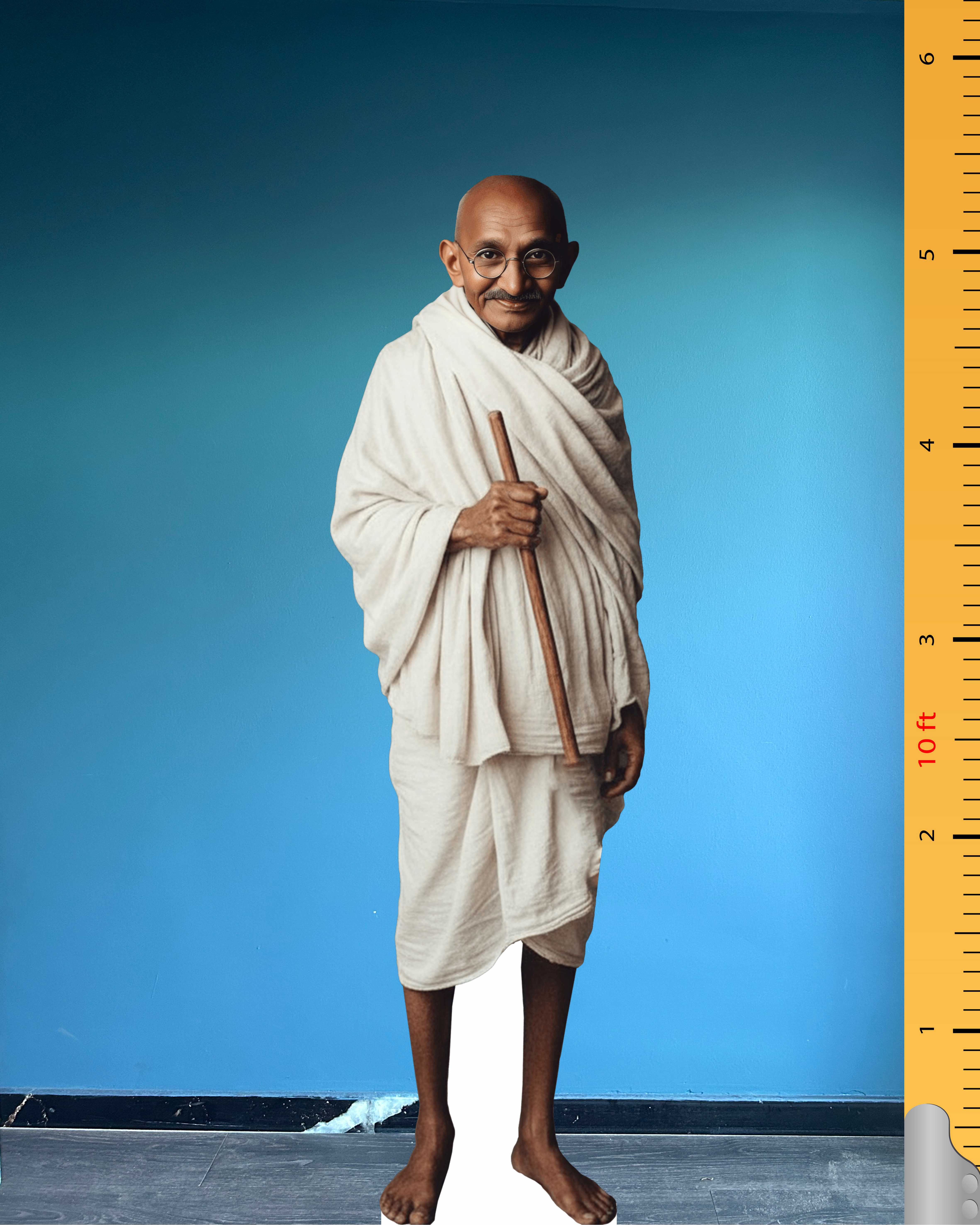 🇮🇳 Gandhi Life Size Cardboard Cutout – Mohandas Karamchand Gandhi Standee for Educational & Cultural Displays