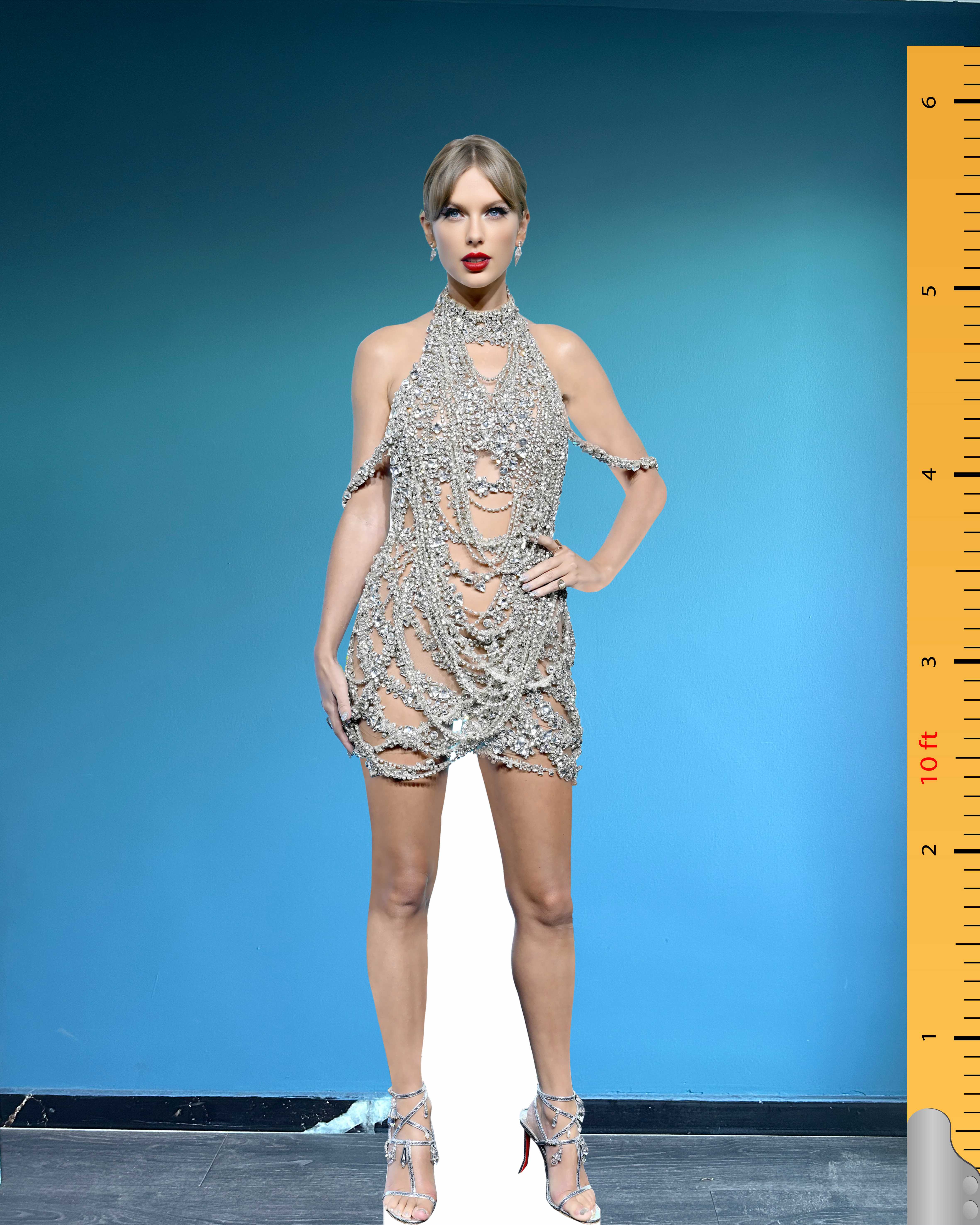 Taylor Swift Life Size Cardboard Cutout Model Standee Plastic 2022 MTV Music Awards Red Carpet