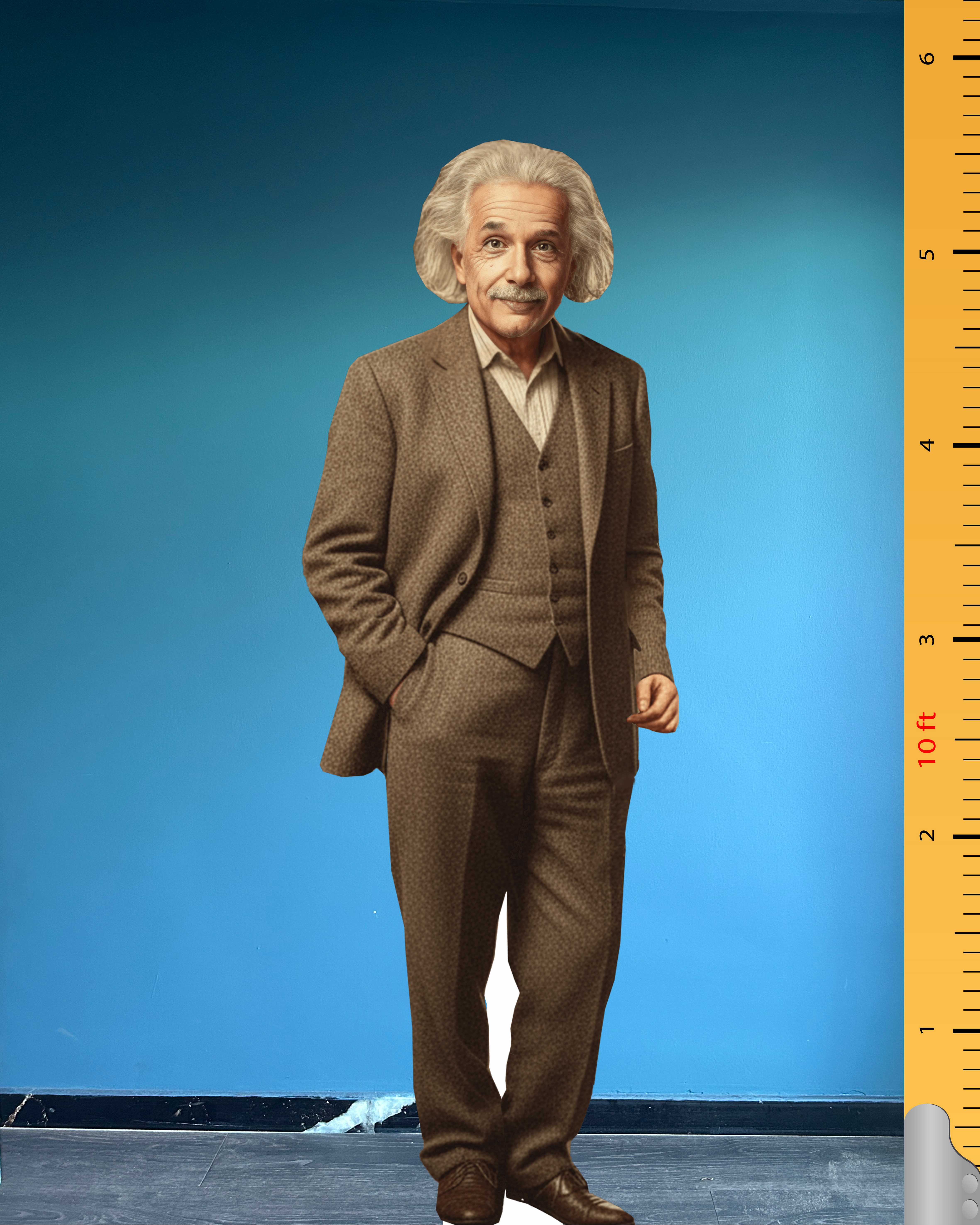 🧠 Albert Einstein Life Size Cardboard Cutout – Iconic Theoretical Physicist Standee for Educational & Event Displays