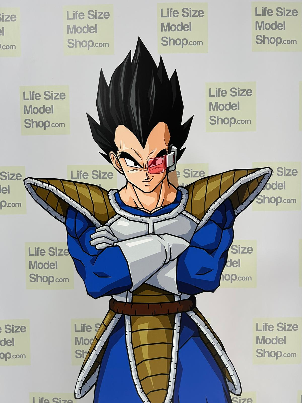 Figura de Dragon Ball de plástico de pie del Príncipe Vegeta IV, modelo de cartón recortado