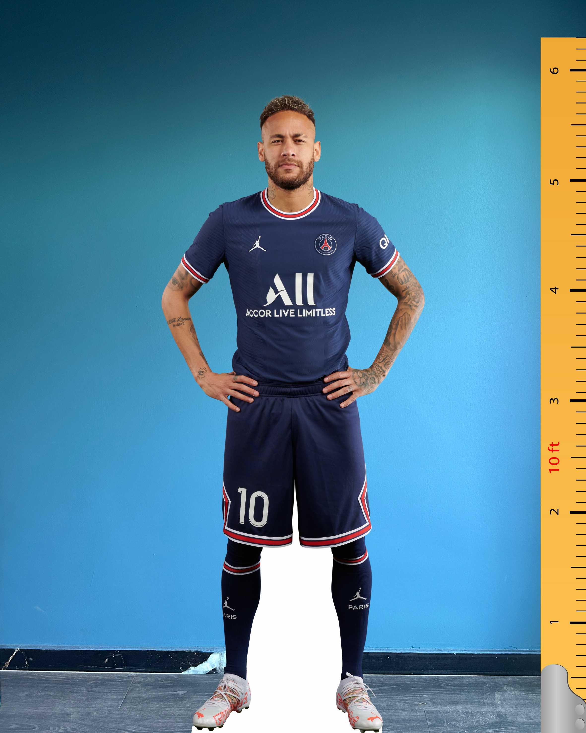 Neymar kartonowy model wycinanki Neymar da Silva Santos Júnior Standee makieta