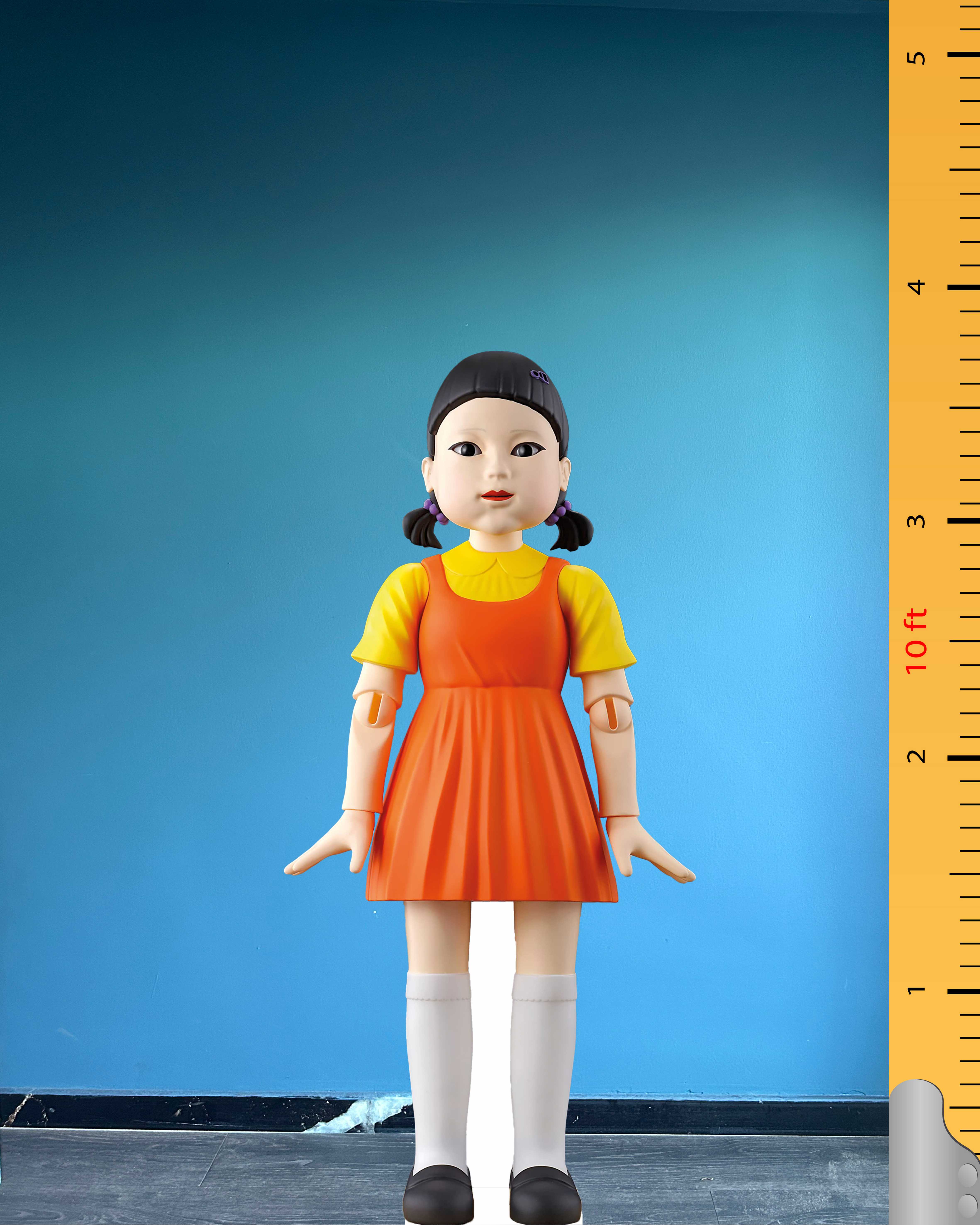 🧸 Young Hee Cardboard Cutout Figure – Squid Game's Creepy Mascot at Your Side!