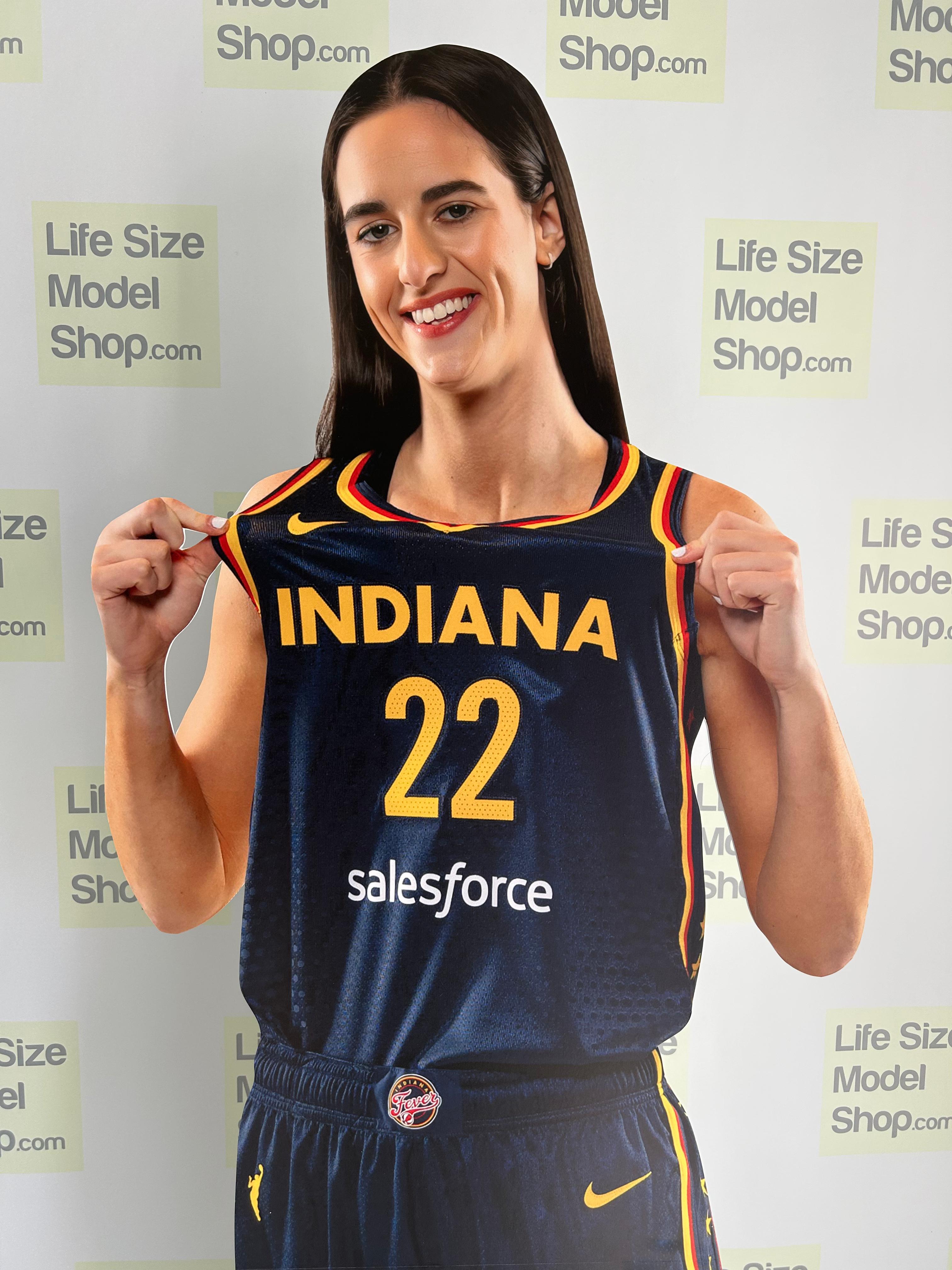 Caitlin Clark Indiana Fever Modèle en carton découpé Taille réelle Standee en plastique Numéro 22