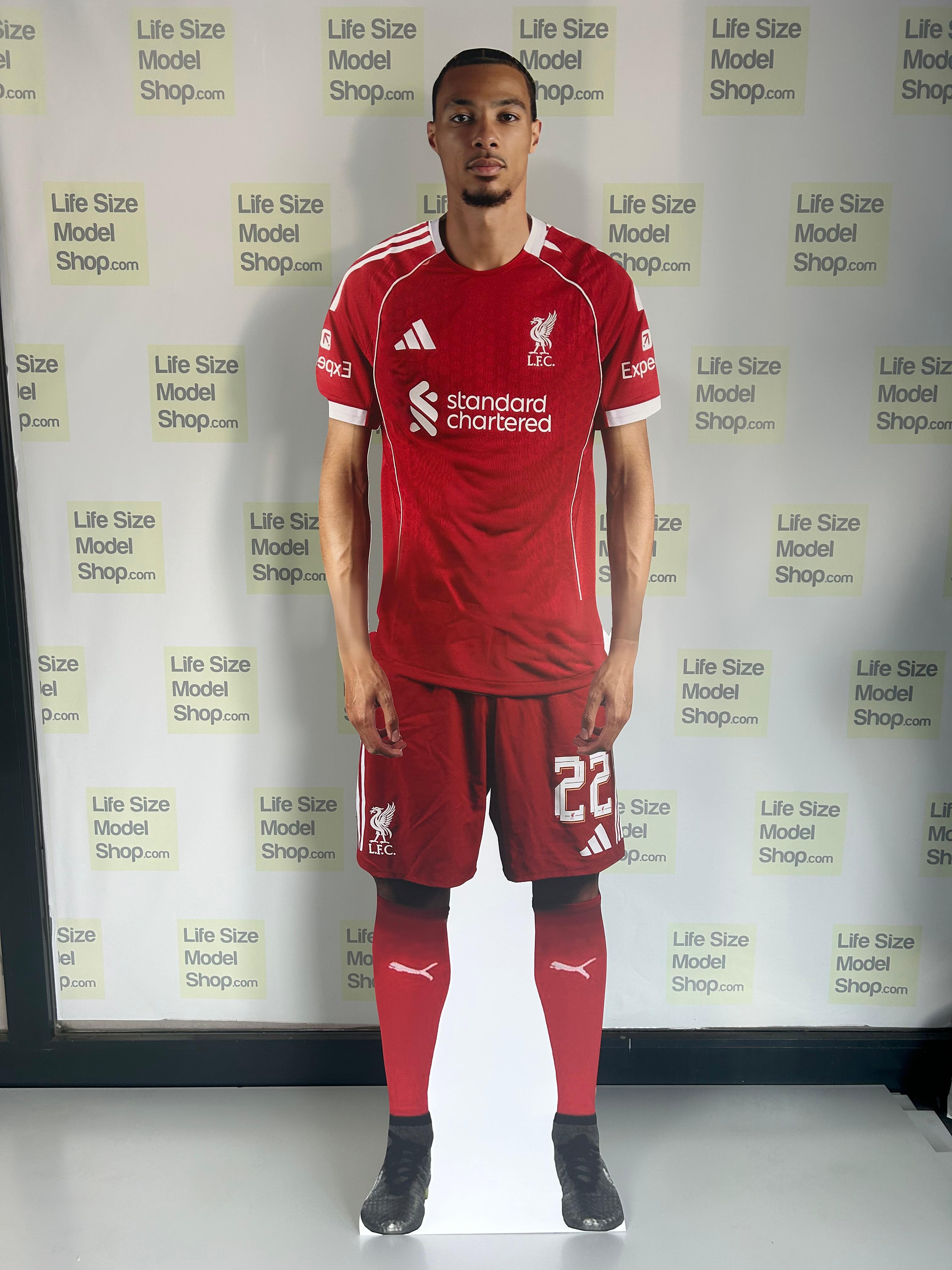 Figura de plástico del Liverpool FC, modelo recortado de cartón de Hugo Ekitike