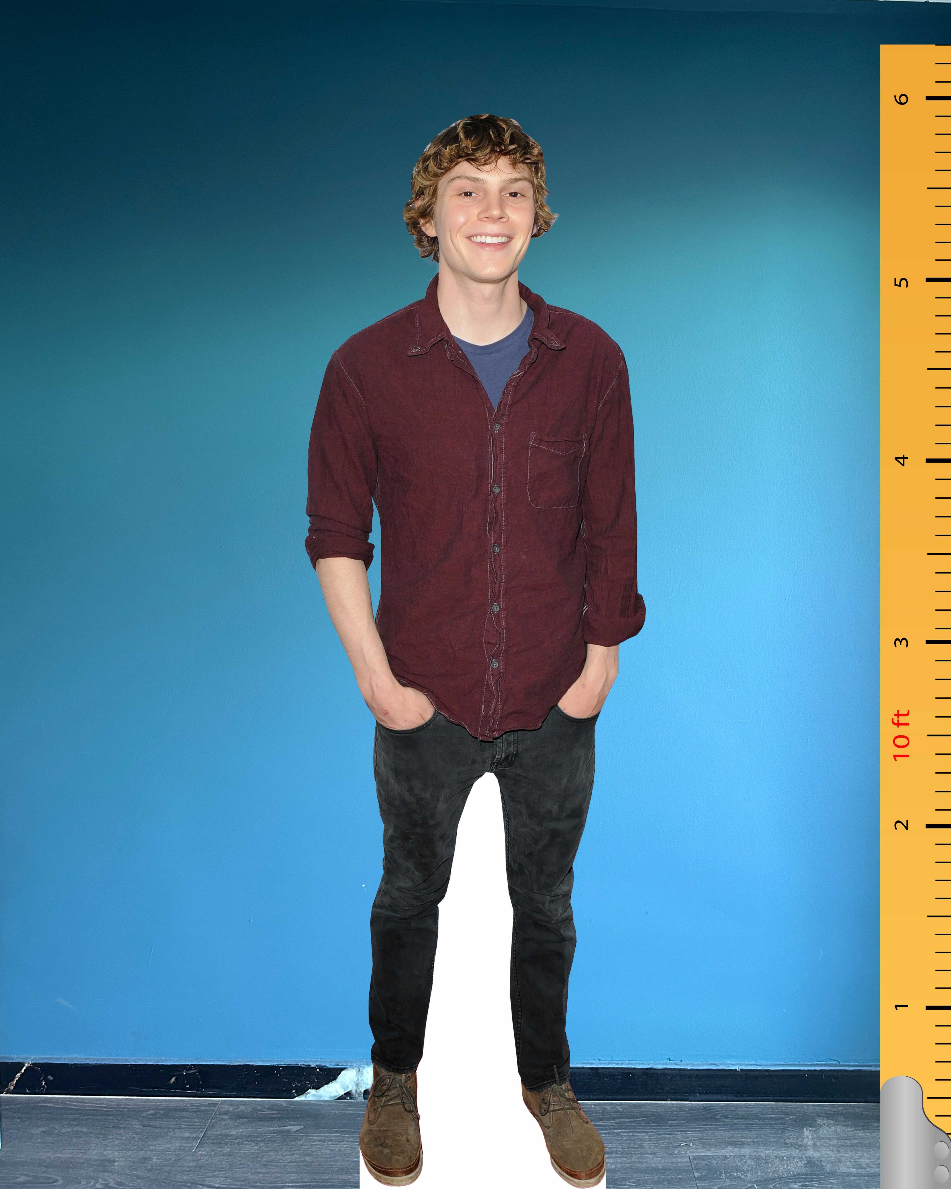 Evan Peters Cardboard Cutout Model Life Size Plastic Standee Model Evan Thomas Peters
