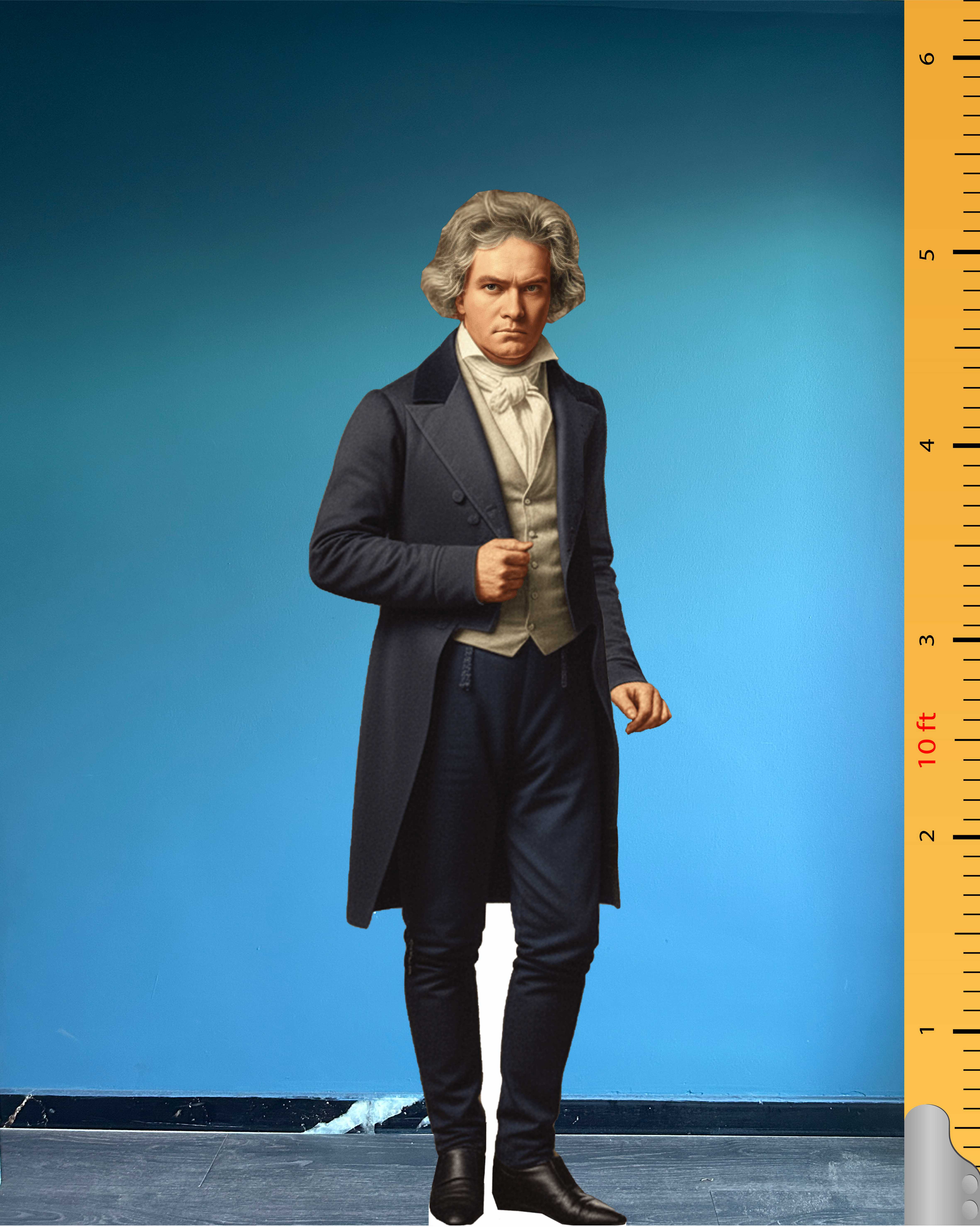Ludwig van Beethoven Life Size Cardboard Cutout Model Plastic Standee German Pianist Celebrity Cutouts