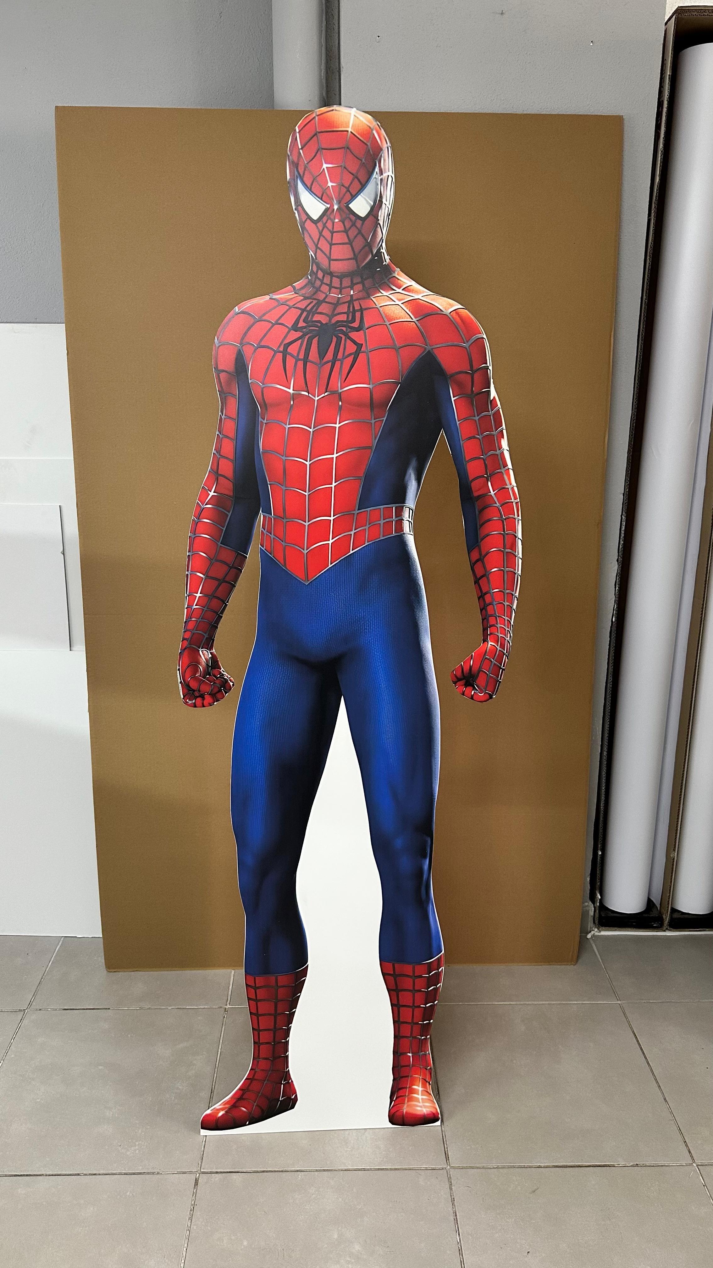 Spider Man Cutout Standee Lifesize Comic Book Hero Figur Mockup Plastic