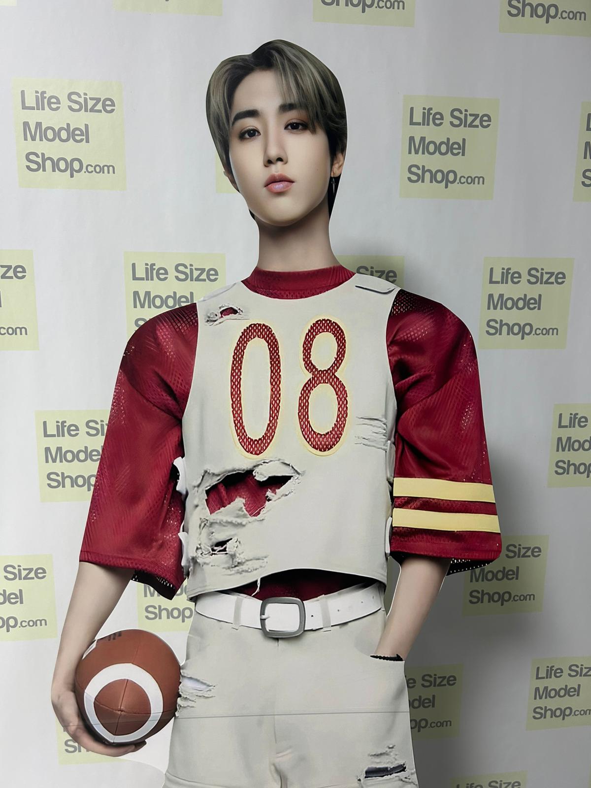 Modelo de cartón recortado de Han Jisung, modelo de plástico de tamaño natural de Han de Stray Kids