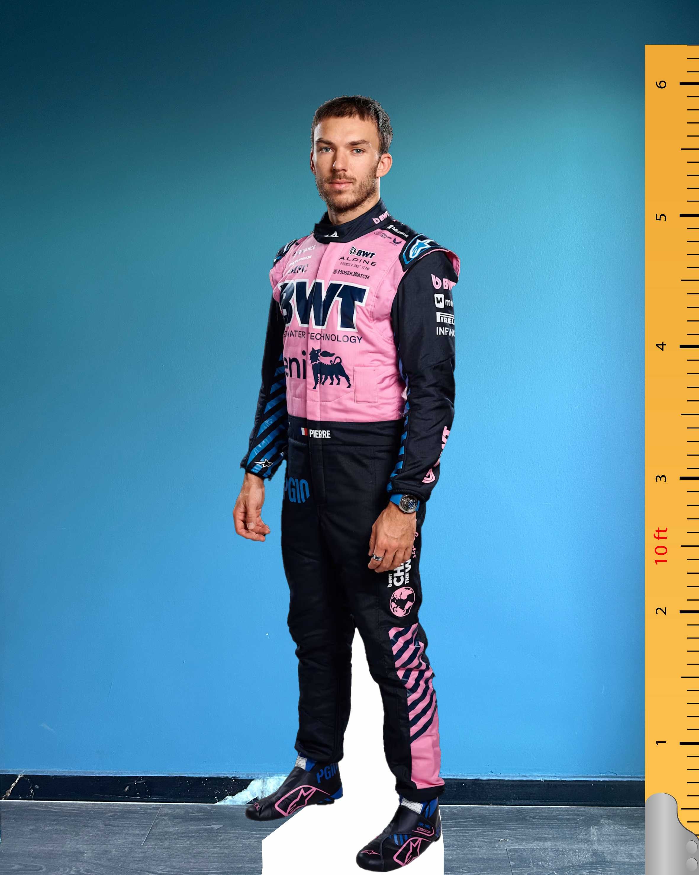 Pierre Gasly Cardboard Cutout Model Life Size Plastic Standee Model Alpine Team Racing Driver F1