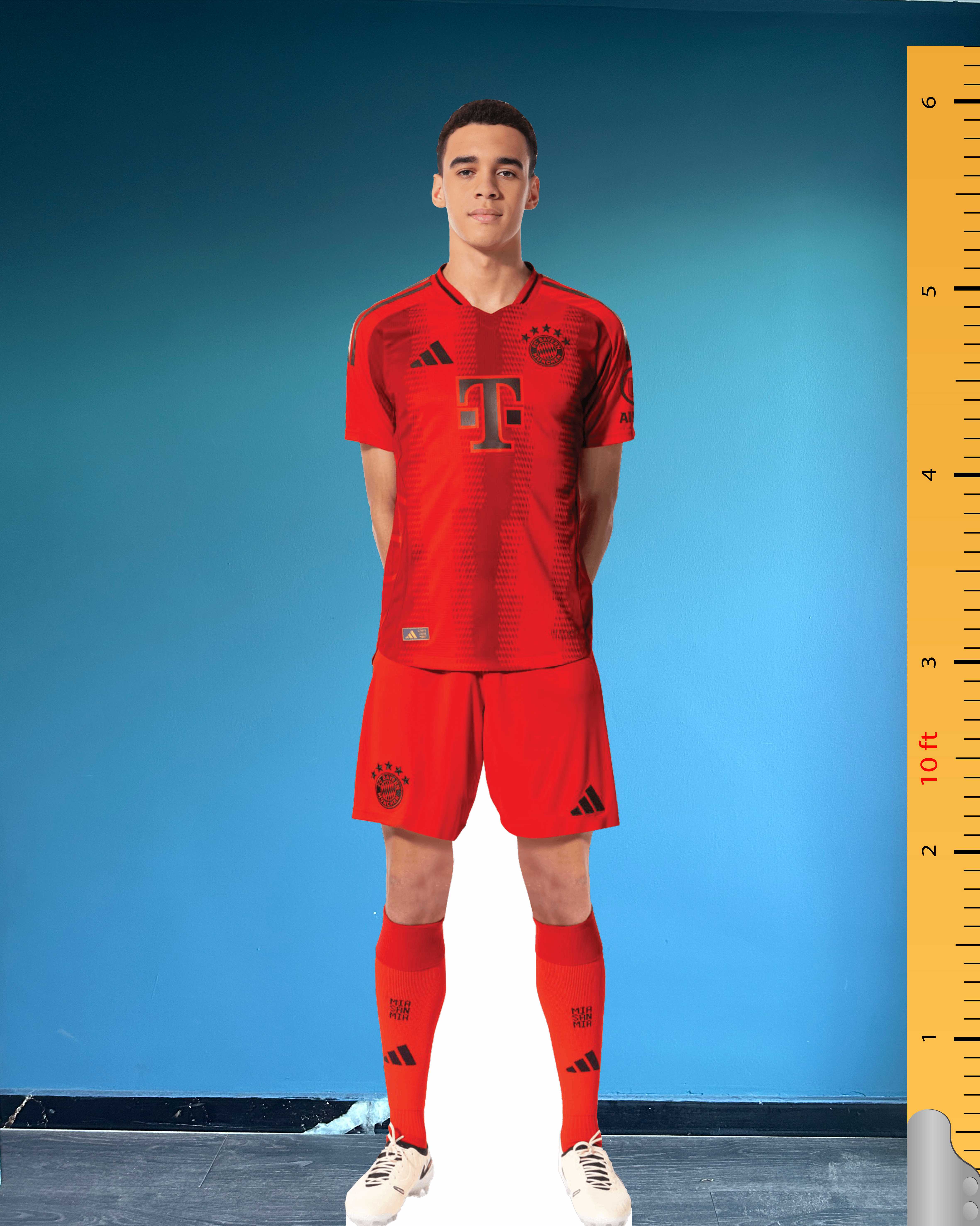 Jamal Musiala Life Size Cardboard Cutout Model Standee Plastic FC Bayern München Number 10 Celebrity Cutouts