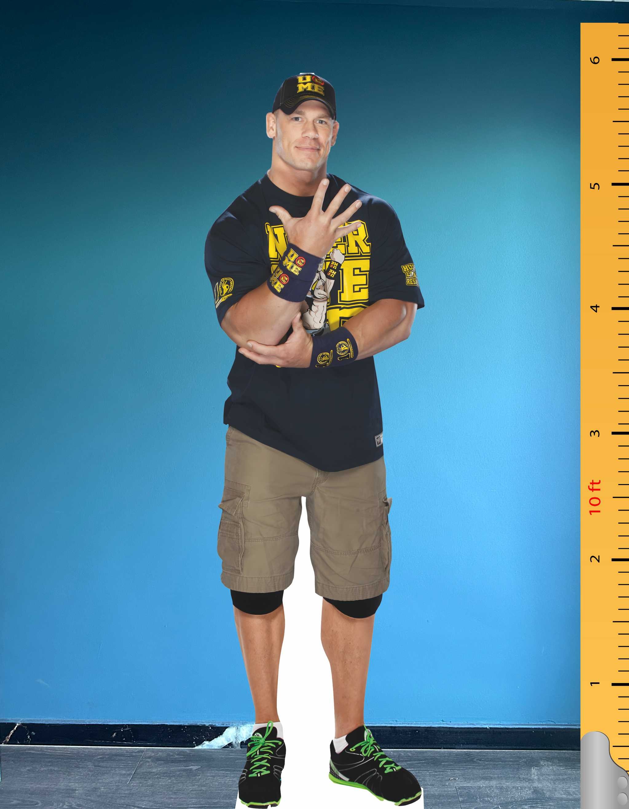 John Cena  Maketi Ayaklı 2 Boyutlu Tam Boy Plastik Maket