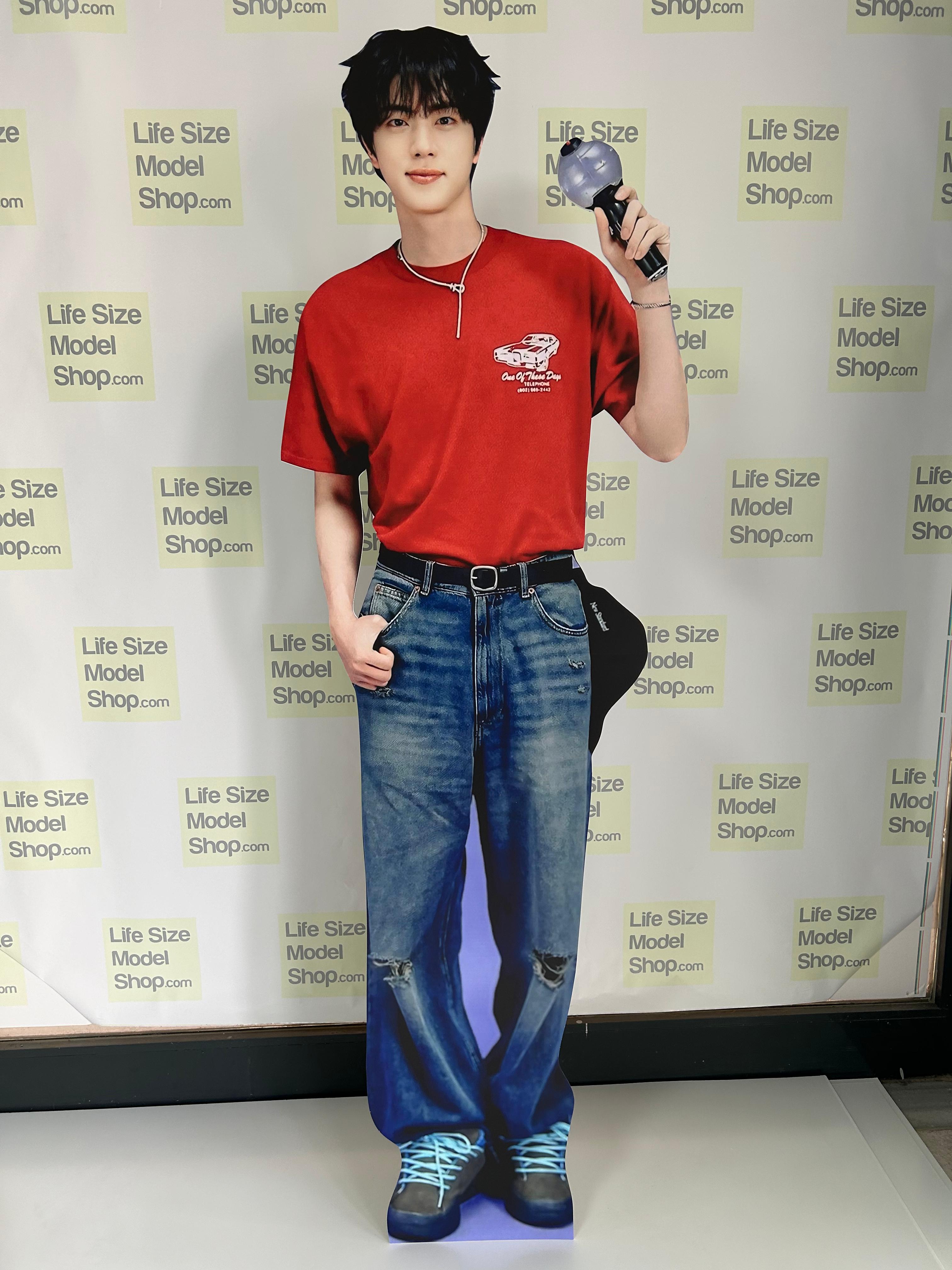 Modello di cartone sagomato BTS Kim Seokjin Festa 2025, BTS Jin, a grandezza naturale, 71 pollici