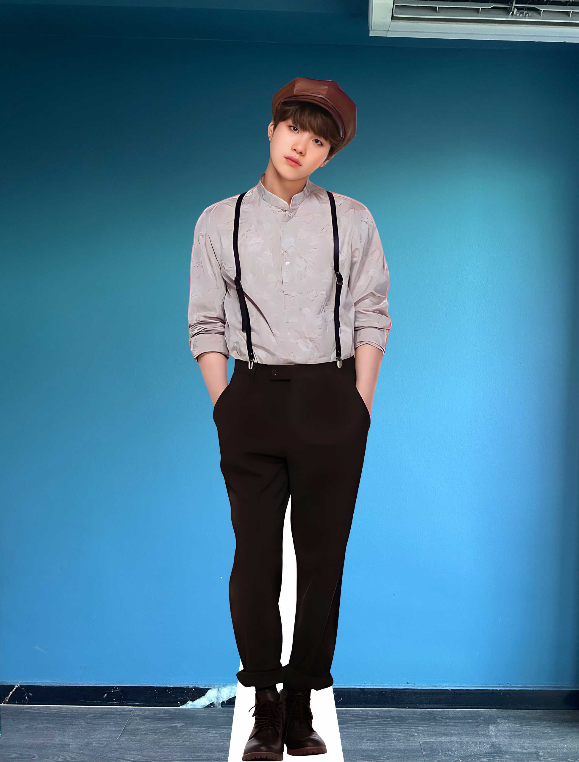 Suga Bts Cardboard Cutout Model BTS Group Suga Cardboard Model K POP Mockup Figure