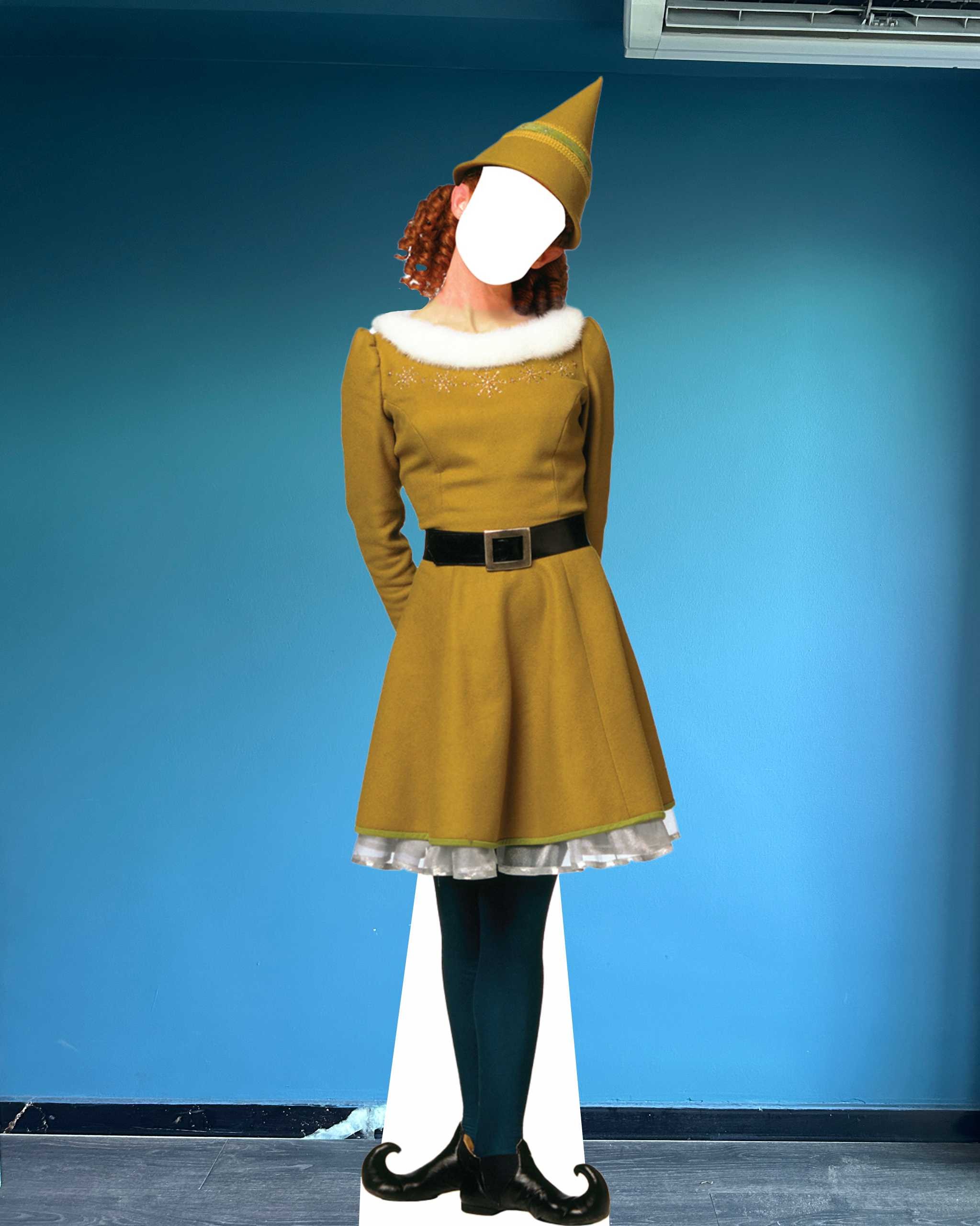 Female Elf Standin Cardboard Cutout Model Standup Buddy The Female Elf Christmas icon Figure Model