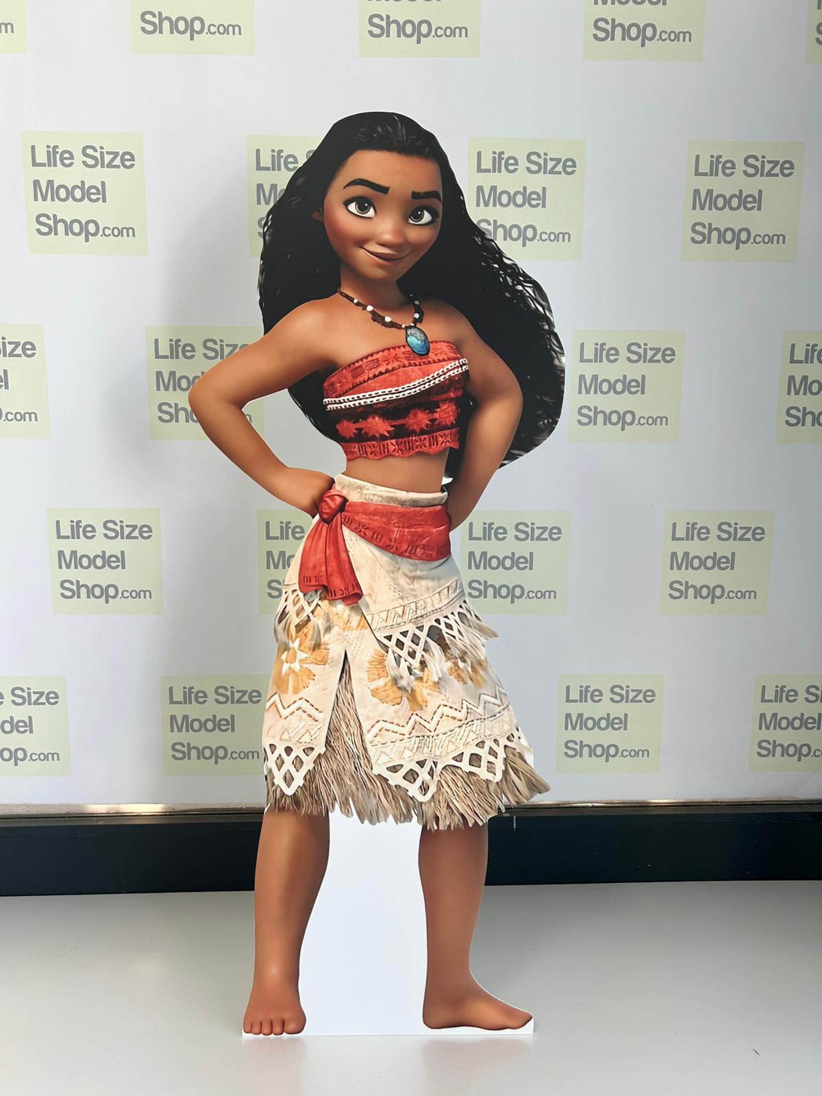 Modello di sagoma di cartone di Moana, personaggio animato, figura in plastica, modello standee