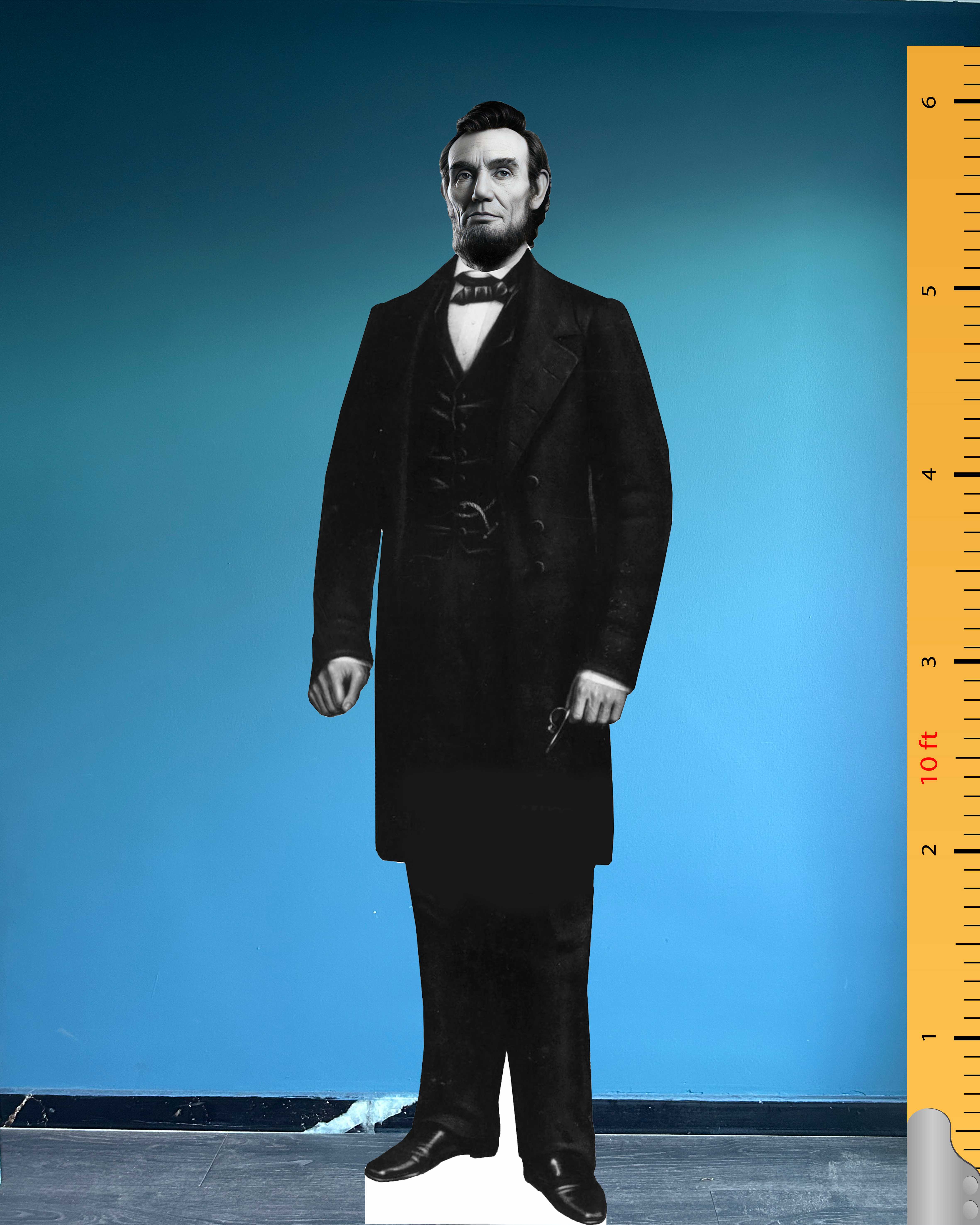 Abraham Lincoln, modèle découpé en carton, président des États-Unis, maquette en plastique Abraham
