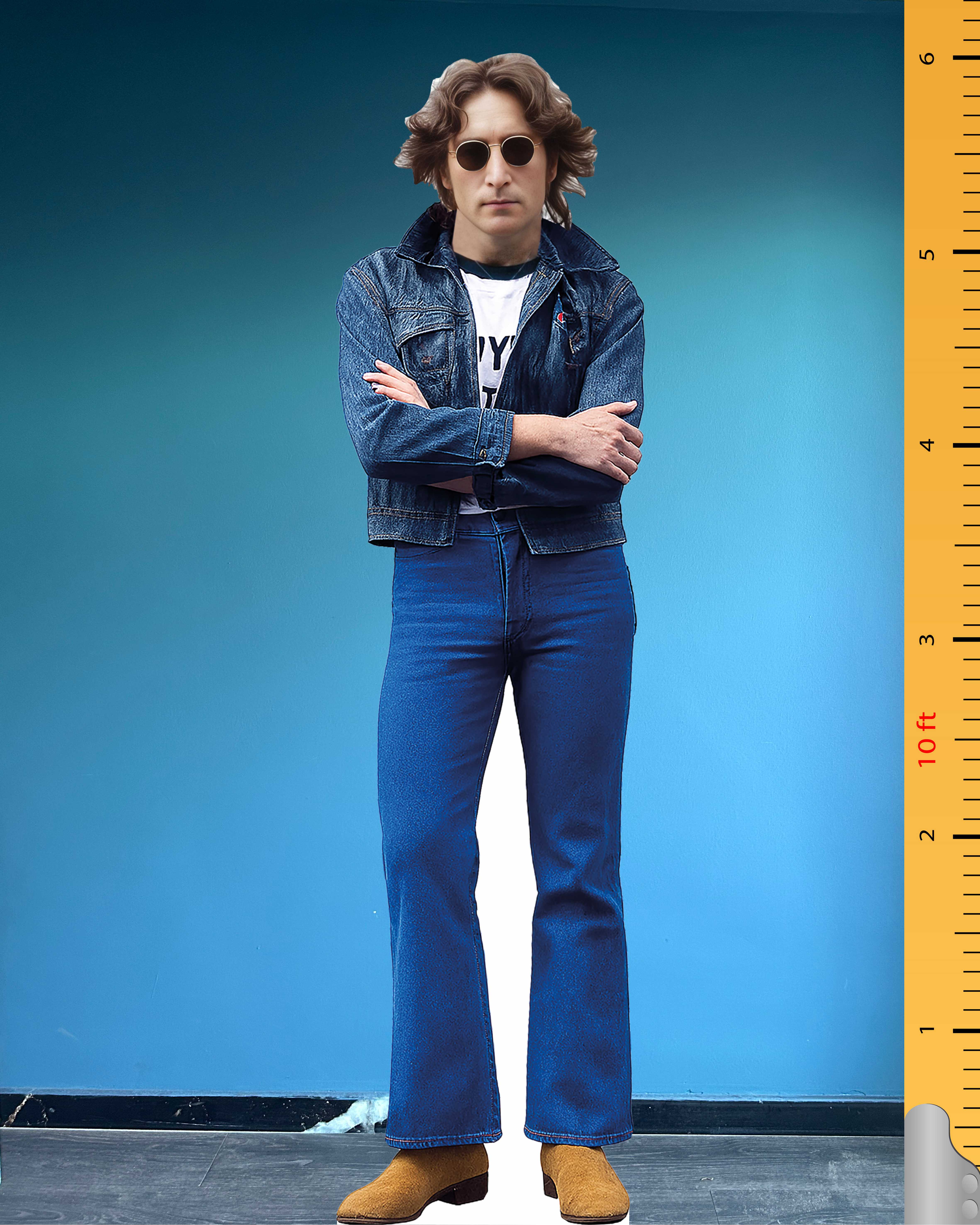 🎸 John Lennon Cardboard Figure – Life-Size Beatles Legend Standee Model