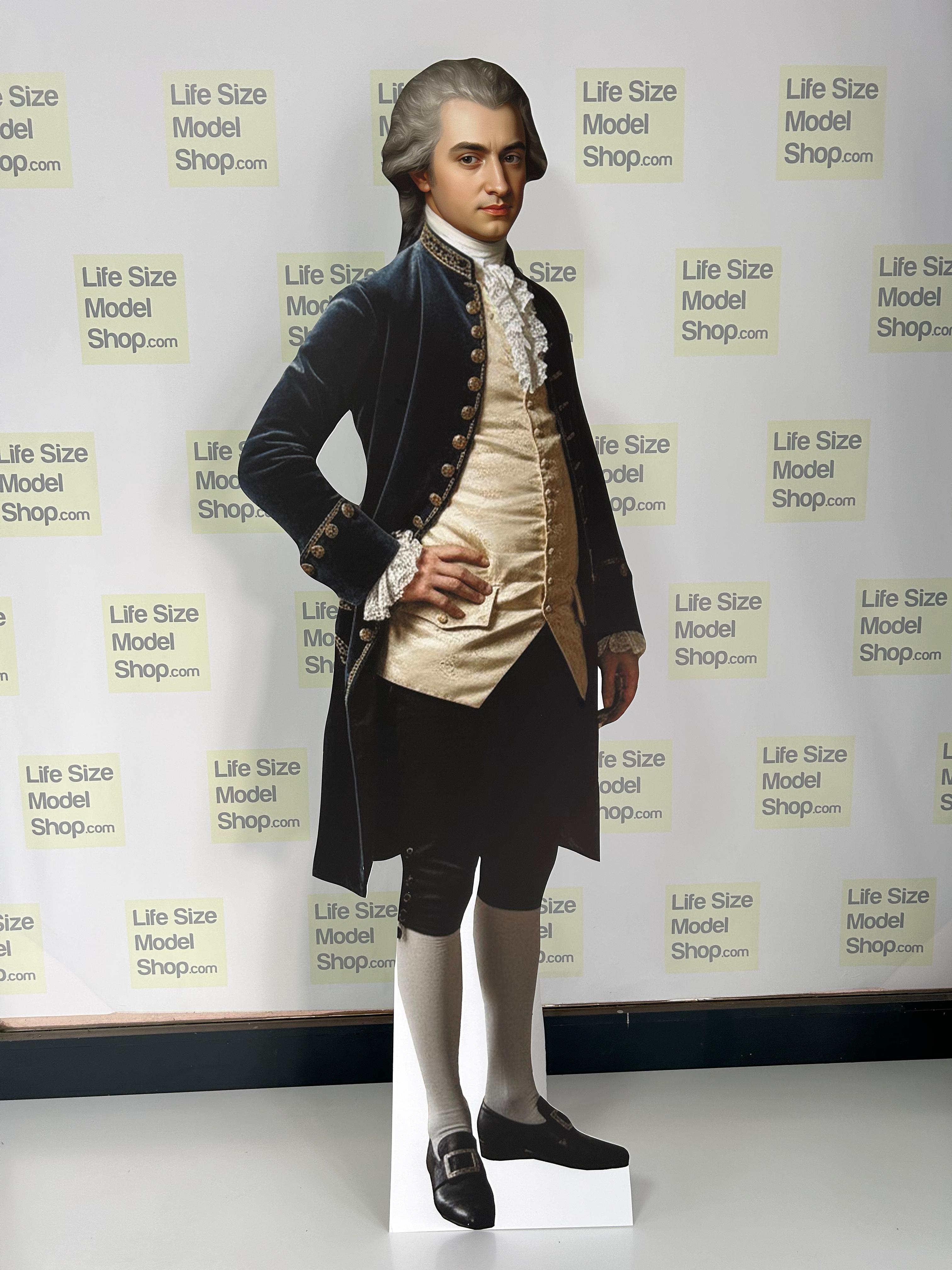 🎼 Wolfgang Amadeus Mozart  Maketi Ayaklı  2 Boyutlu Tam Boy Plastik Maket