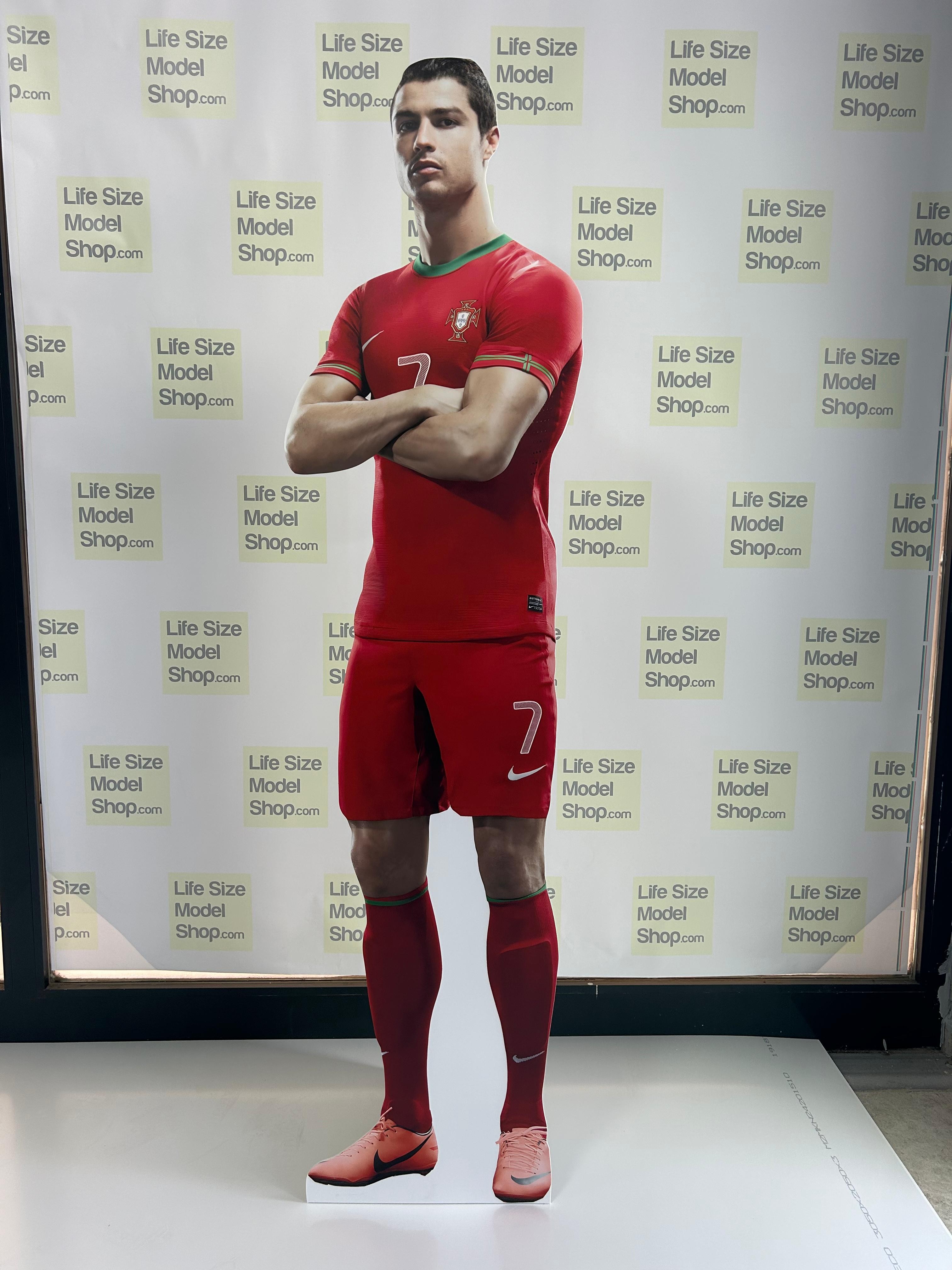 Cristiano Ronaldo Cardboard Cutout Model Standee Portugal Jersey Lifesize 