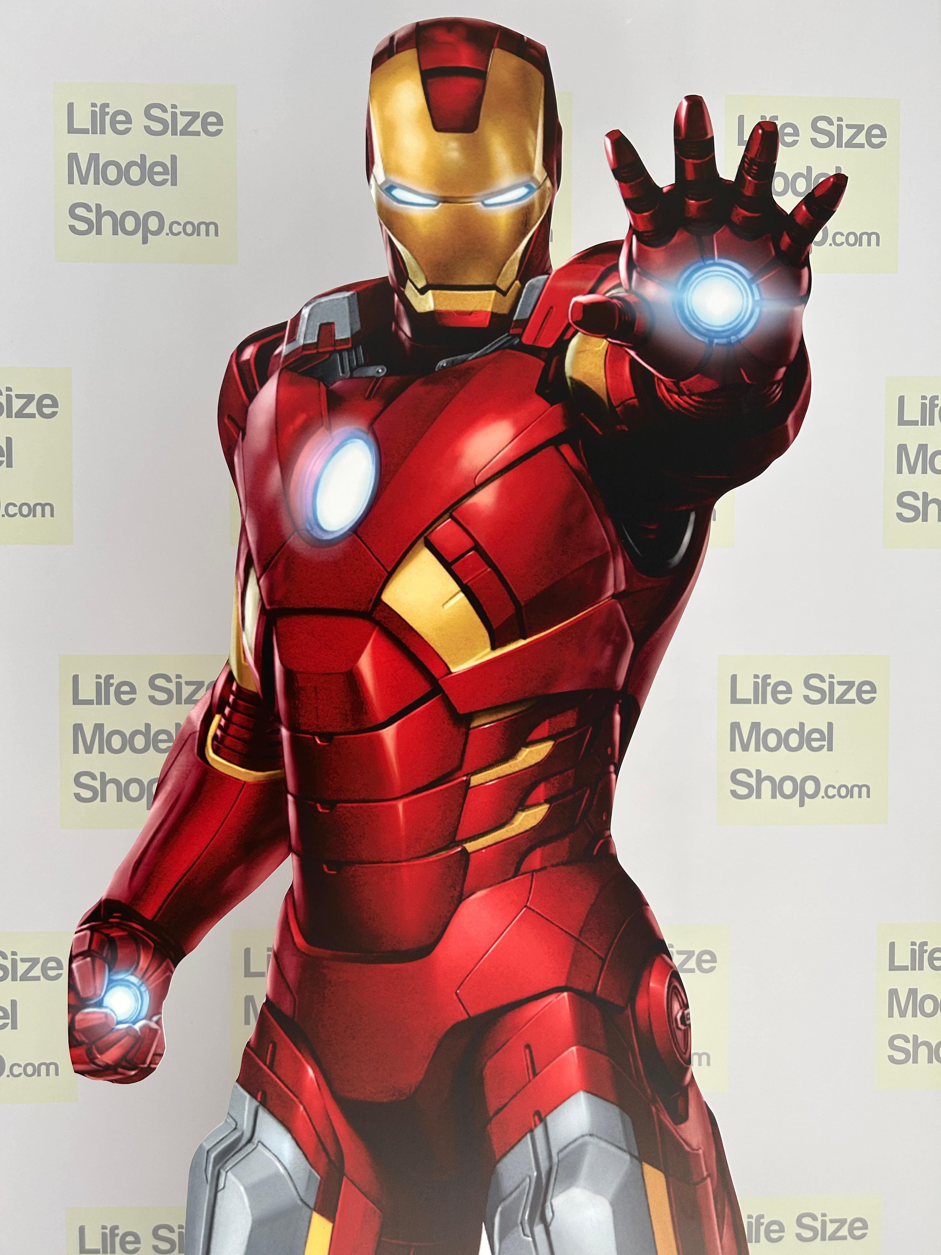 Modèle découpé en carton Iron Man, maquette de figurine Iron Man grandeur nature