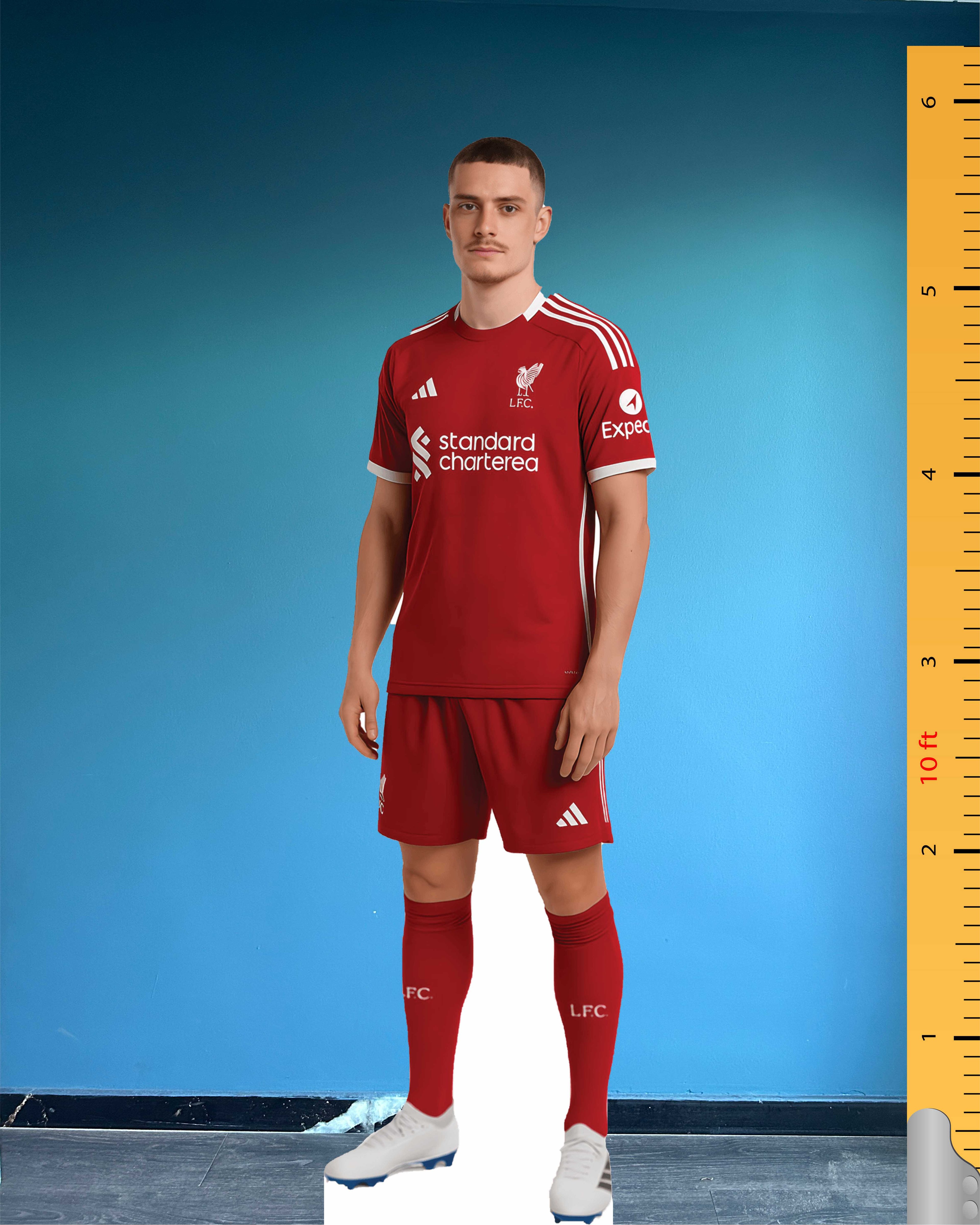 Florian Wirtz Tekturowy Model Wycięty Naturalnej Wielkości Plastikowa Figurka Stojąca Liverpool