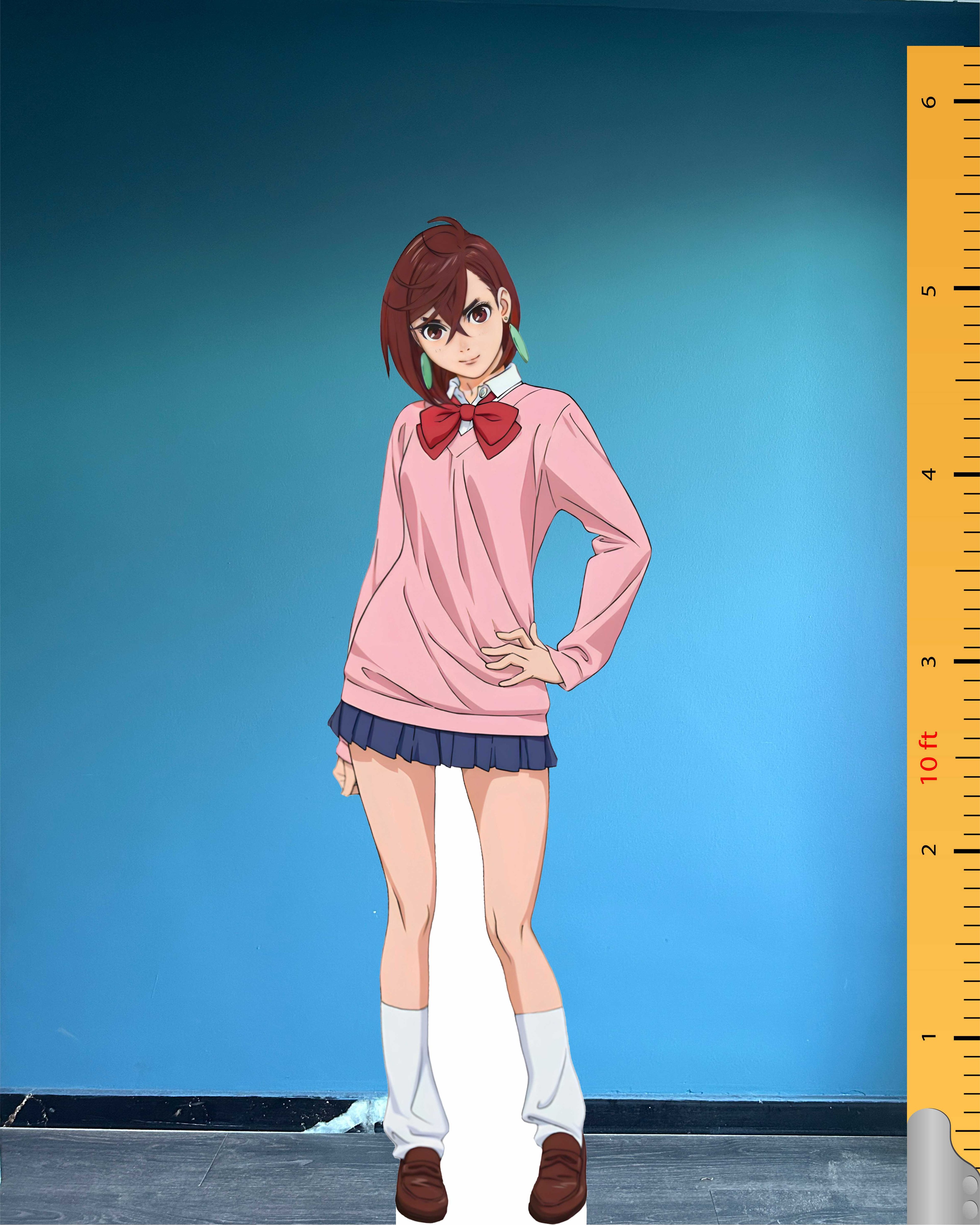 Momo Ayase Tekturowy Model Wycięty Dandadan Manga Figure Plastikowy Standee