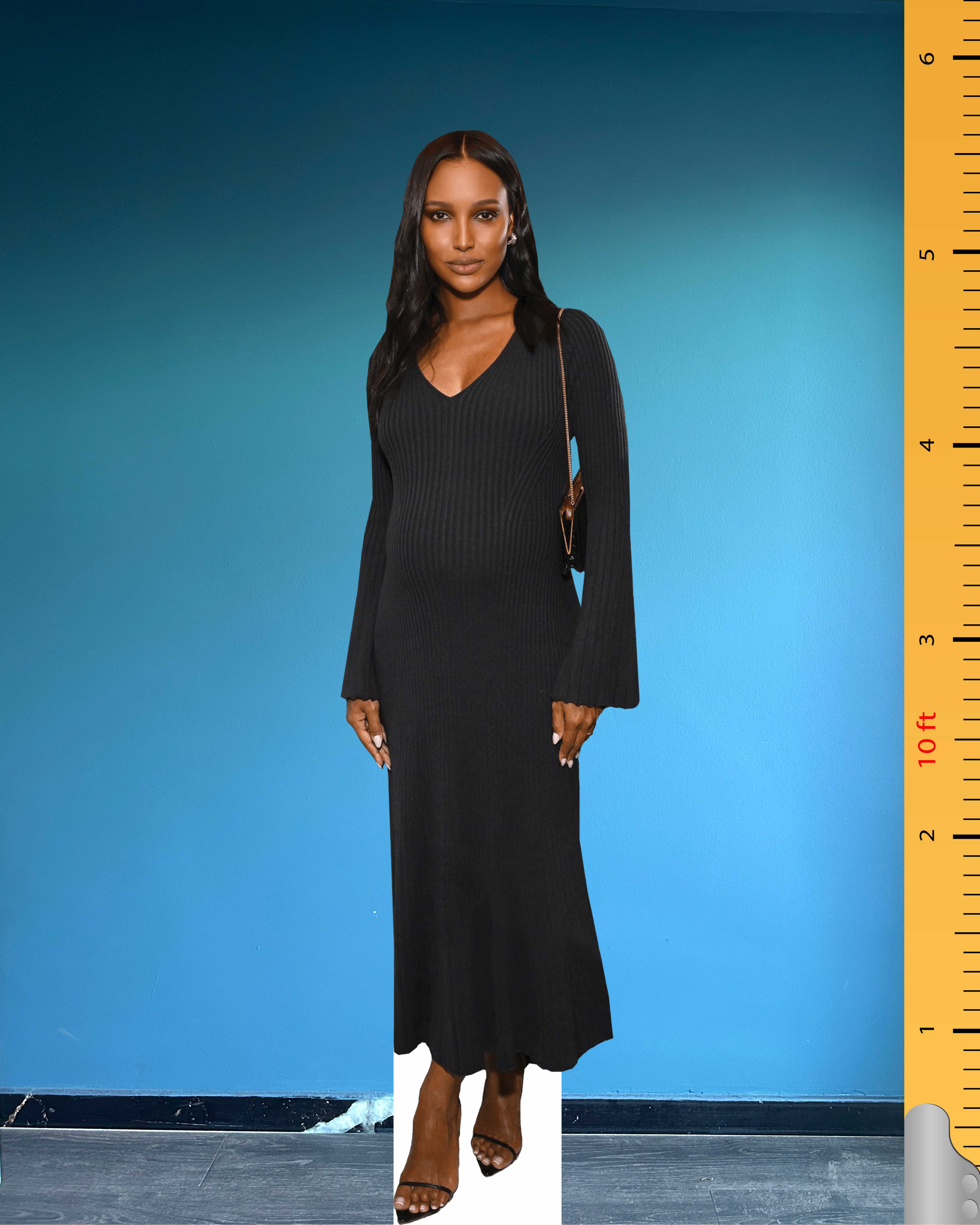 👑 Jasmine Tookes Cardboard Figure – Life-Size Supermodel Standee Model