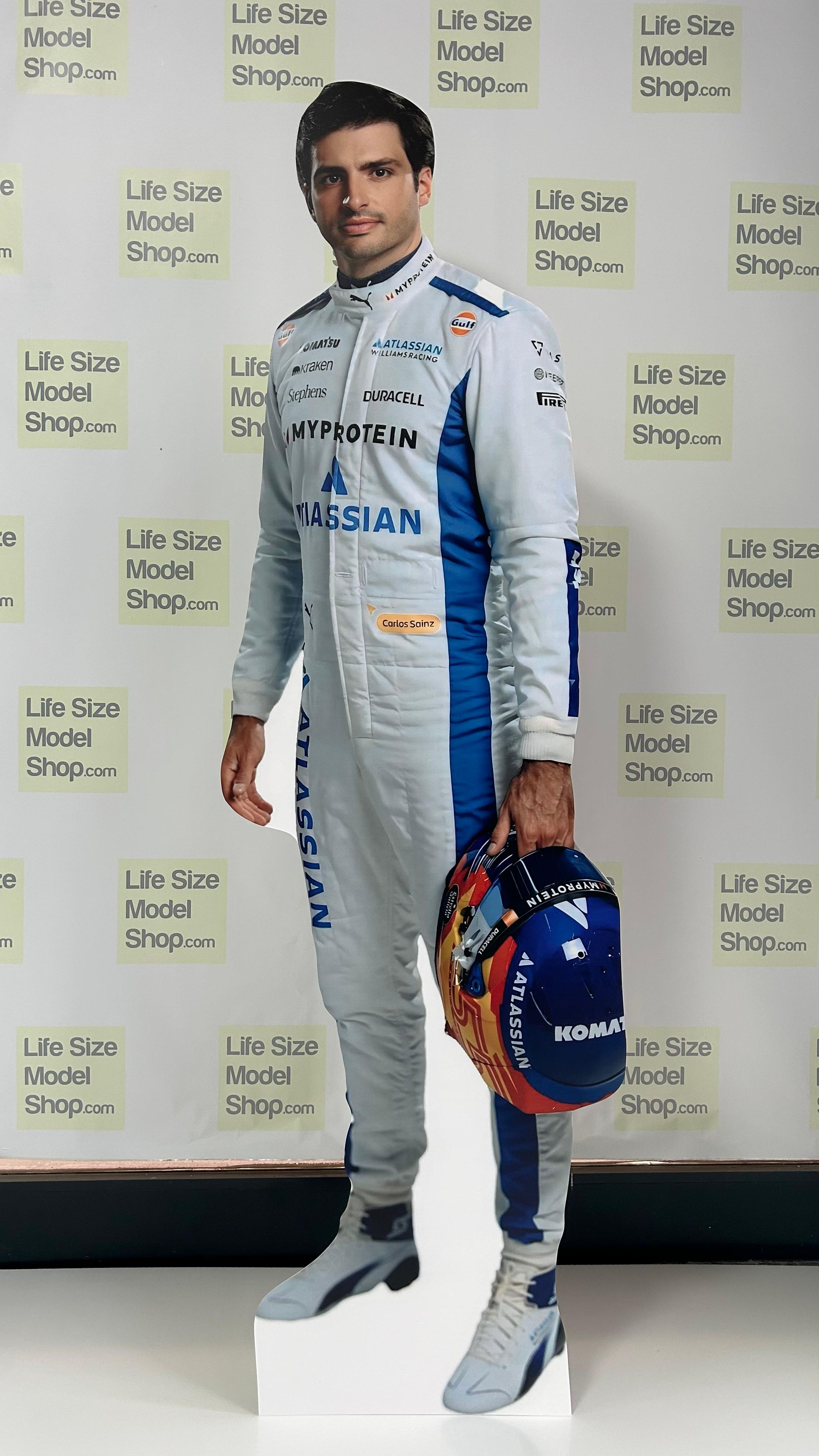 🏁 Carlos Sainz™ Life-Size Cardboard Cutout Figure – Williams Racing F1 Team Edition