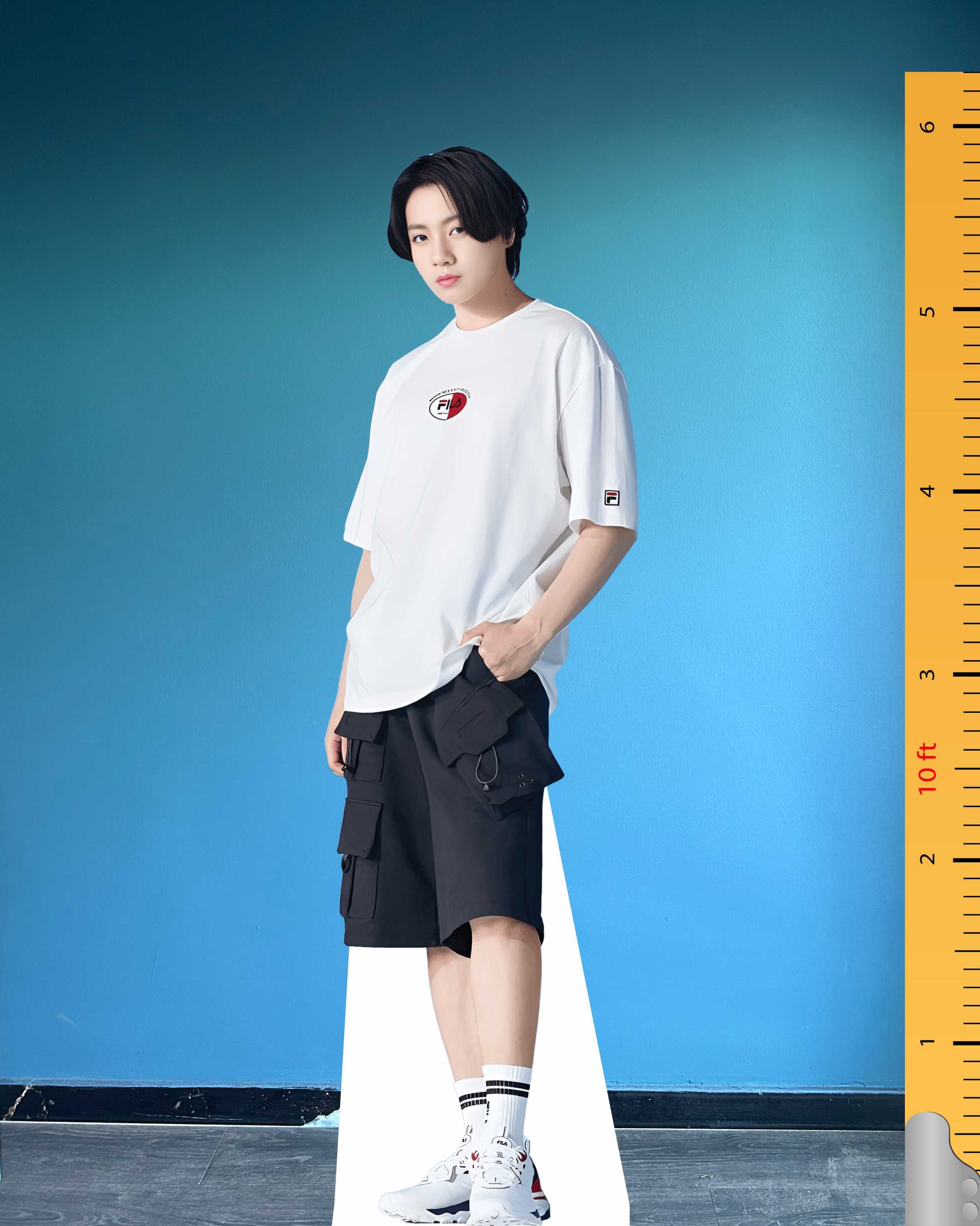 Jungkook BTS   Maketi Ayaklı  2 Boyutlu Tam Boy Plastik Maket