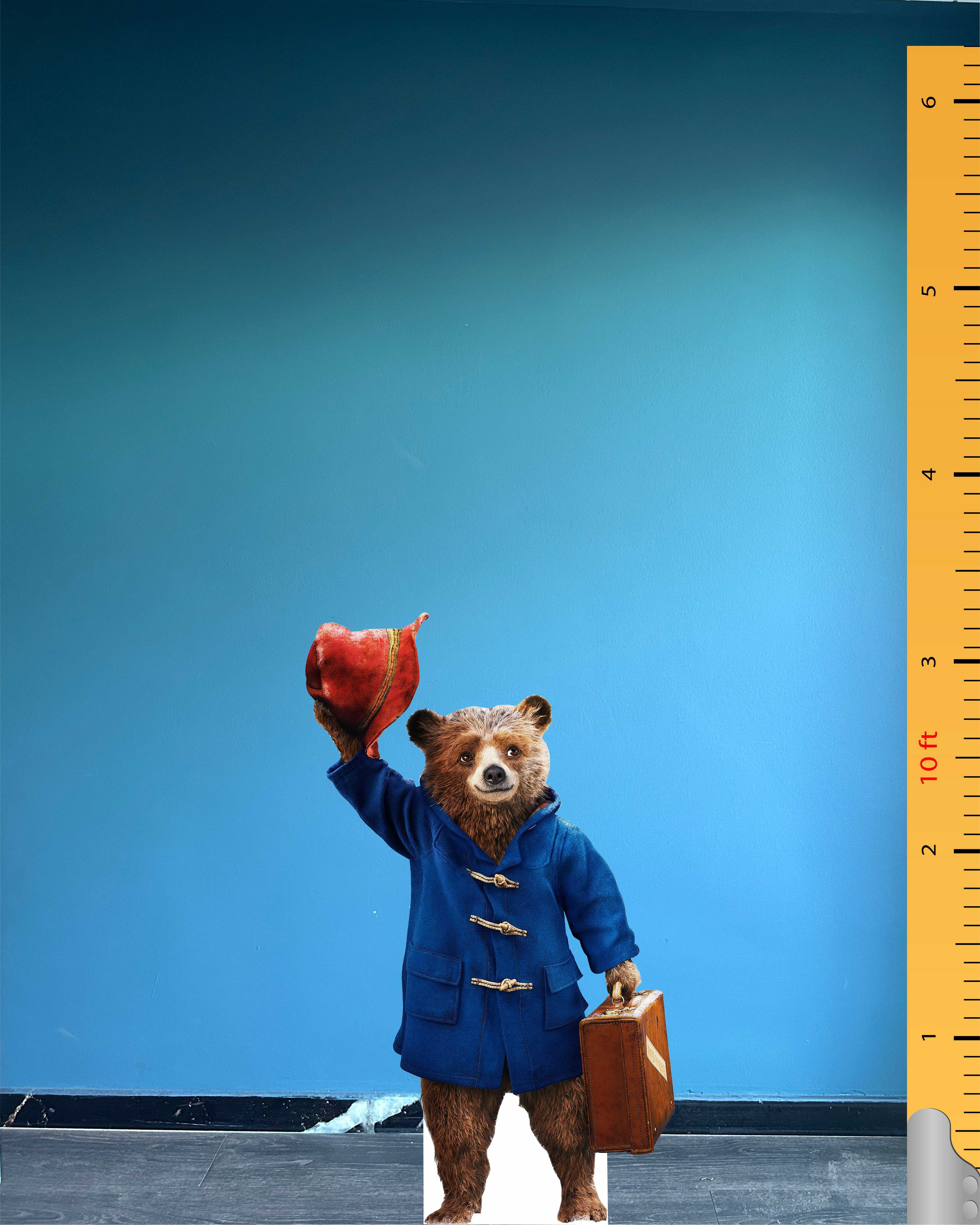 Paddington Cardboard Cutout Model Fictional Character Bear Paddington Plastic Standee Figure