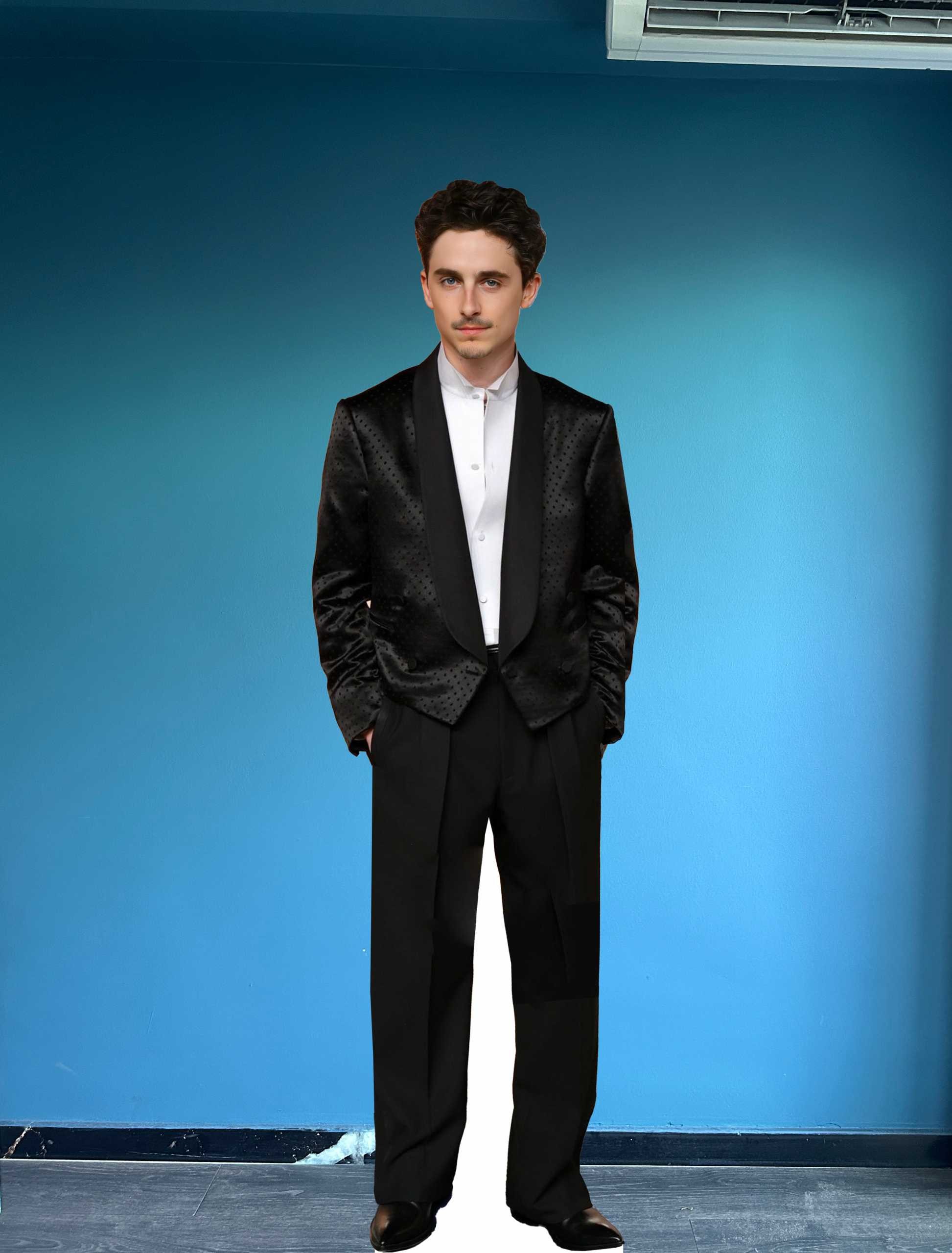 Timothée Chalamet Cardboard Cutout Model Hal Chalamet Life Size Standee Mockup