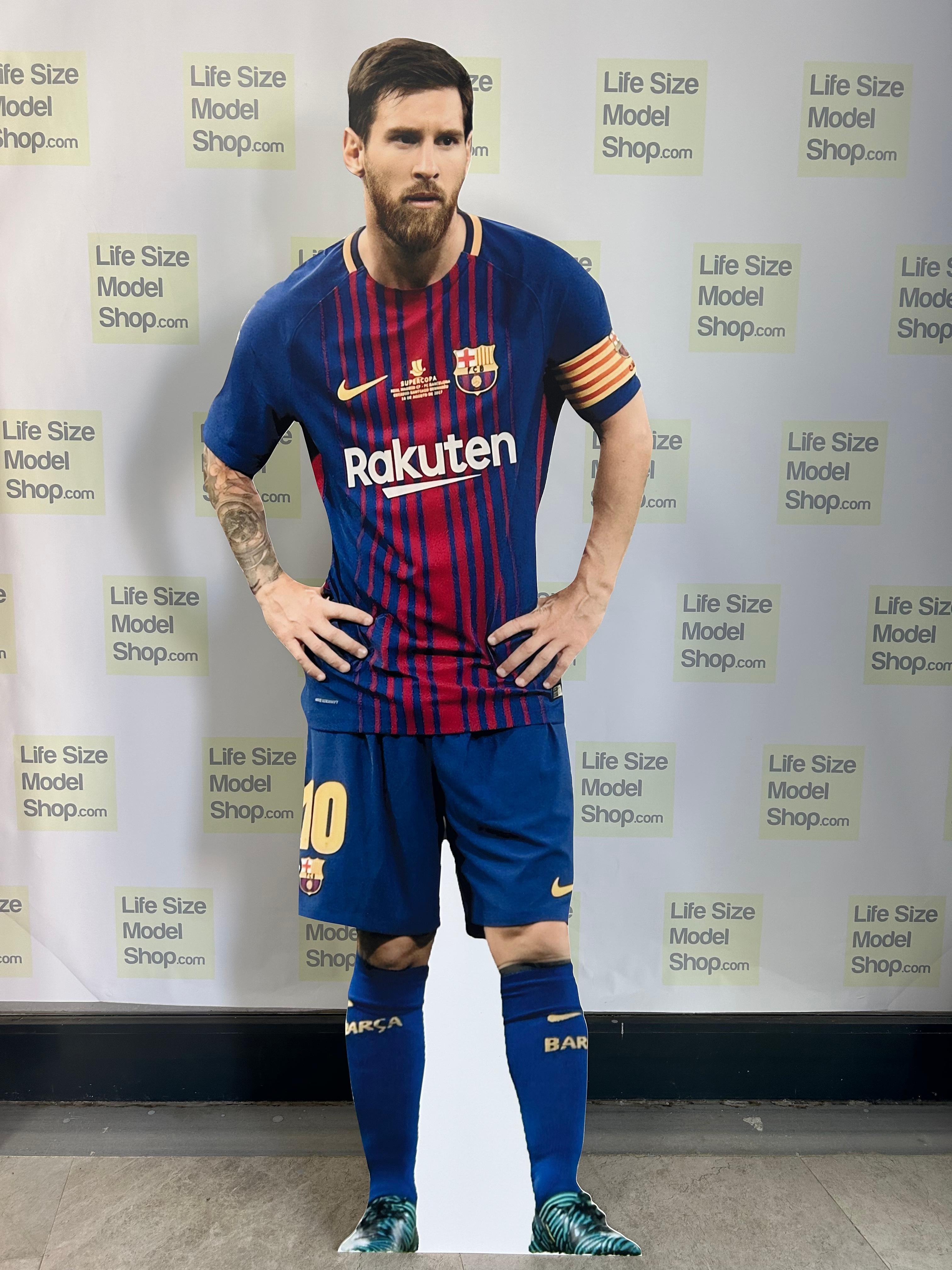 Lionel Messi 10 Barcelona Jersey Cardboard Cutout Life Size Standee Model