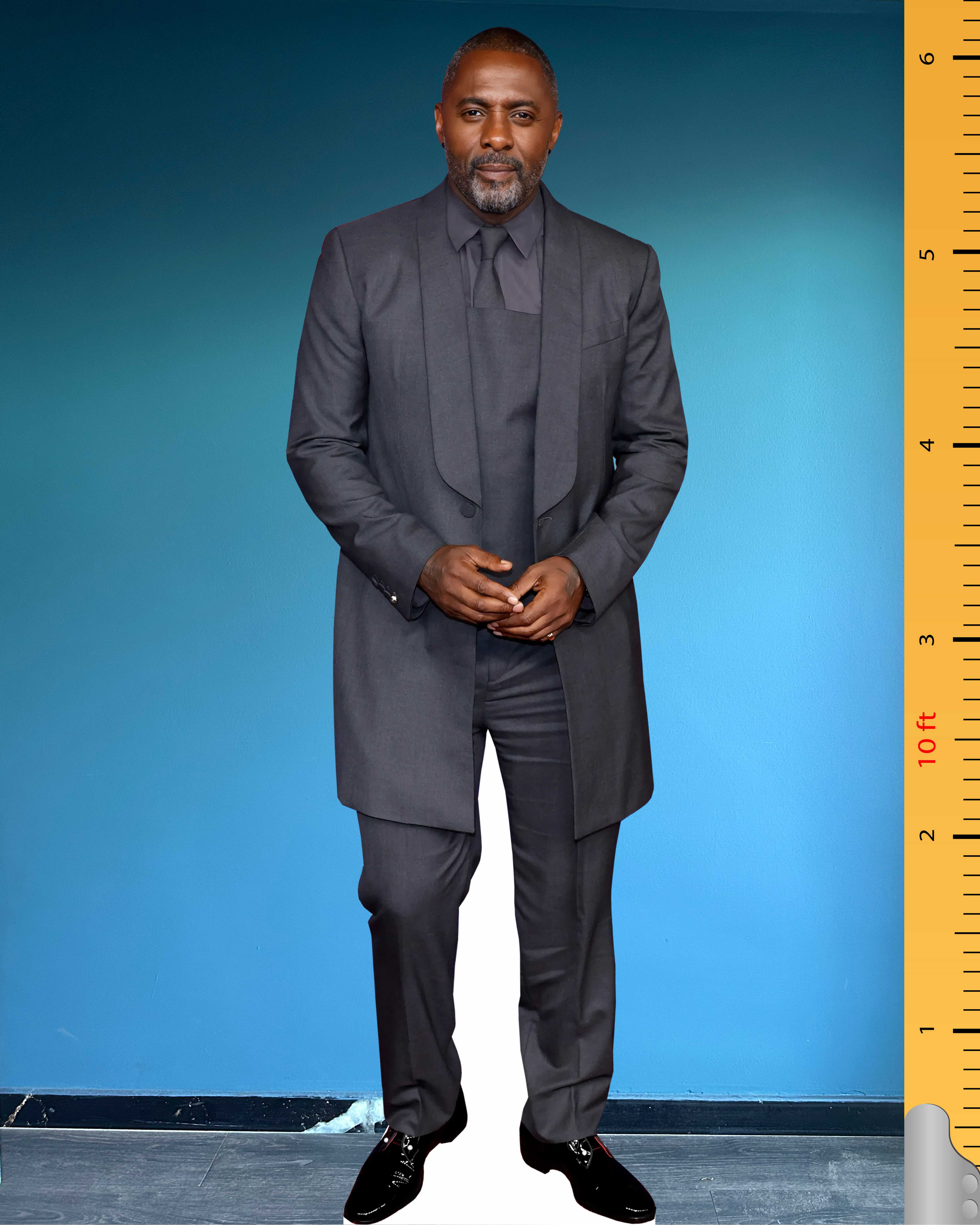 🎩 Idris Elba Cardboard Figure – Life-Size Celebrity Standee Model