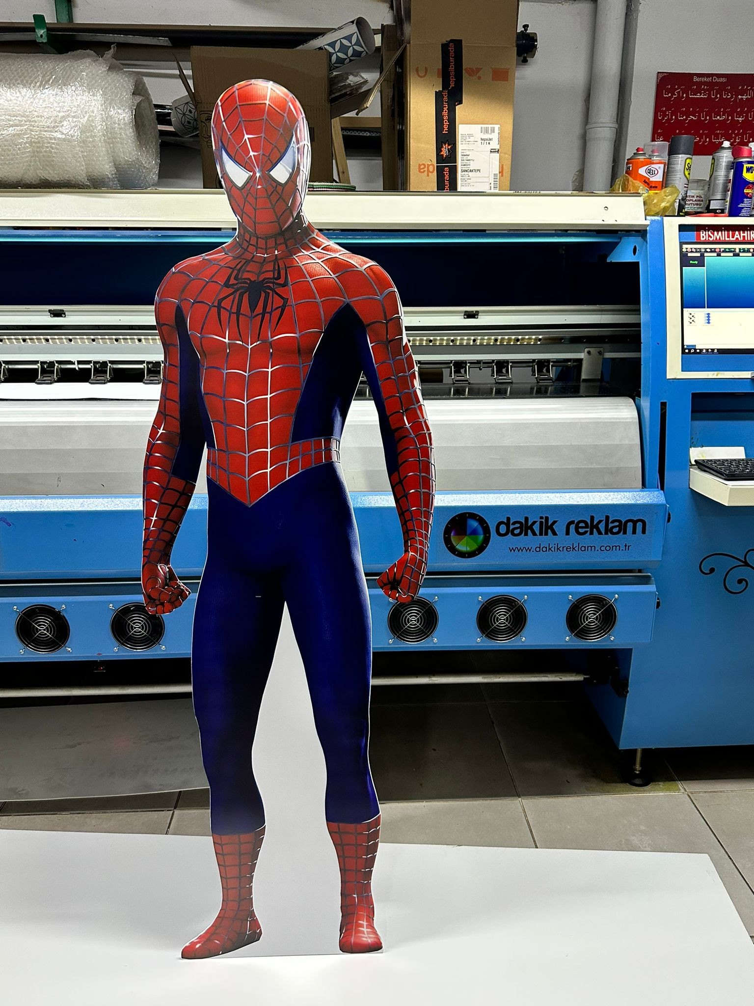 Spider-Man Cutout Standee Lifesize Comic Book Hero Figur Mockup Plastic