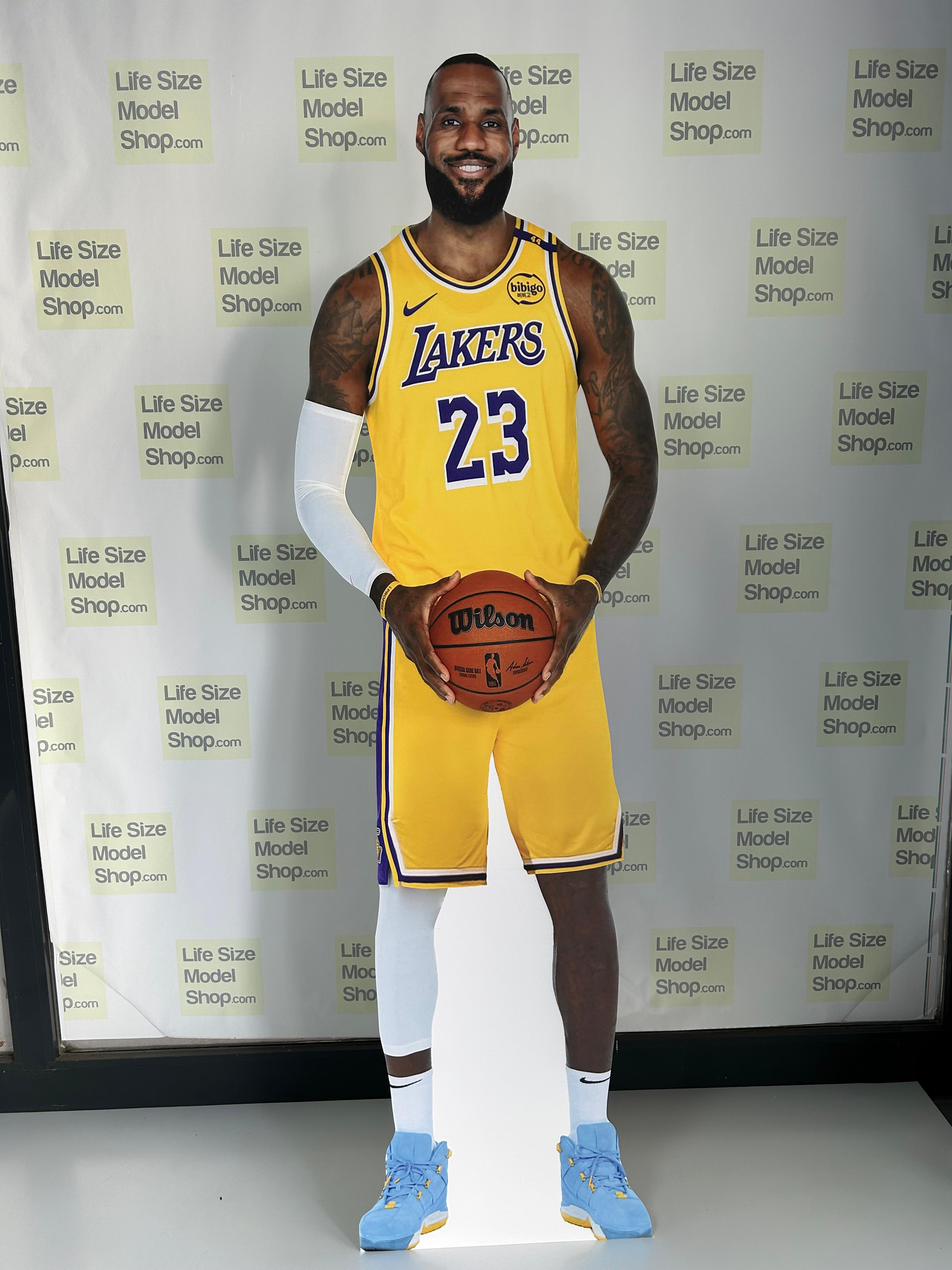Modello di cartone sagomato di LeBron James in plastica, LA Lakers