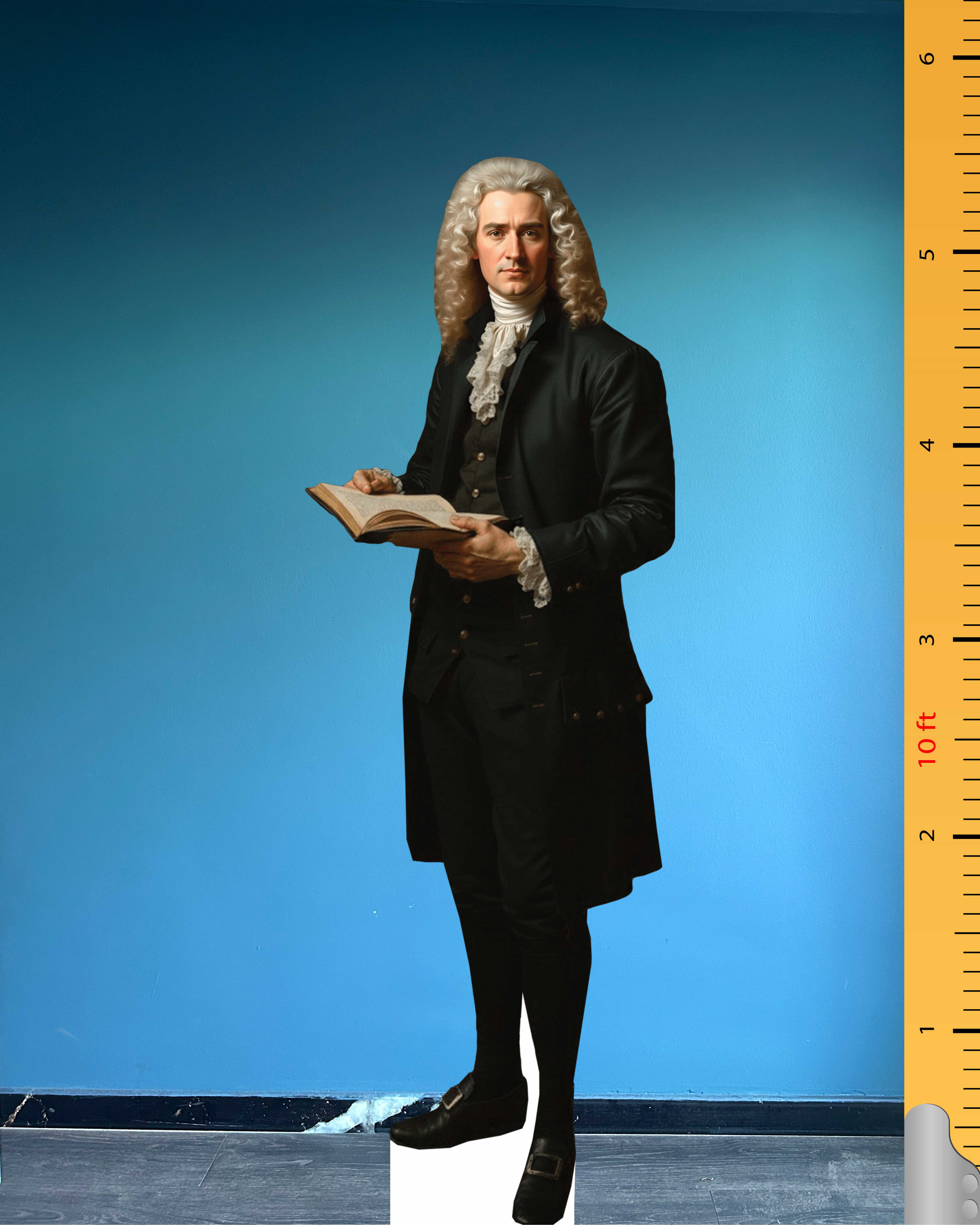 🍎 Isaac Newton Life Size Cardboard Cutout – English Physicist & Mathematician Standee for Educational and Event Displays