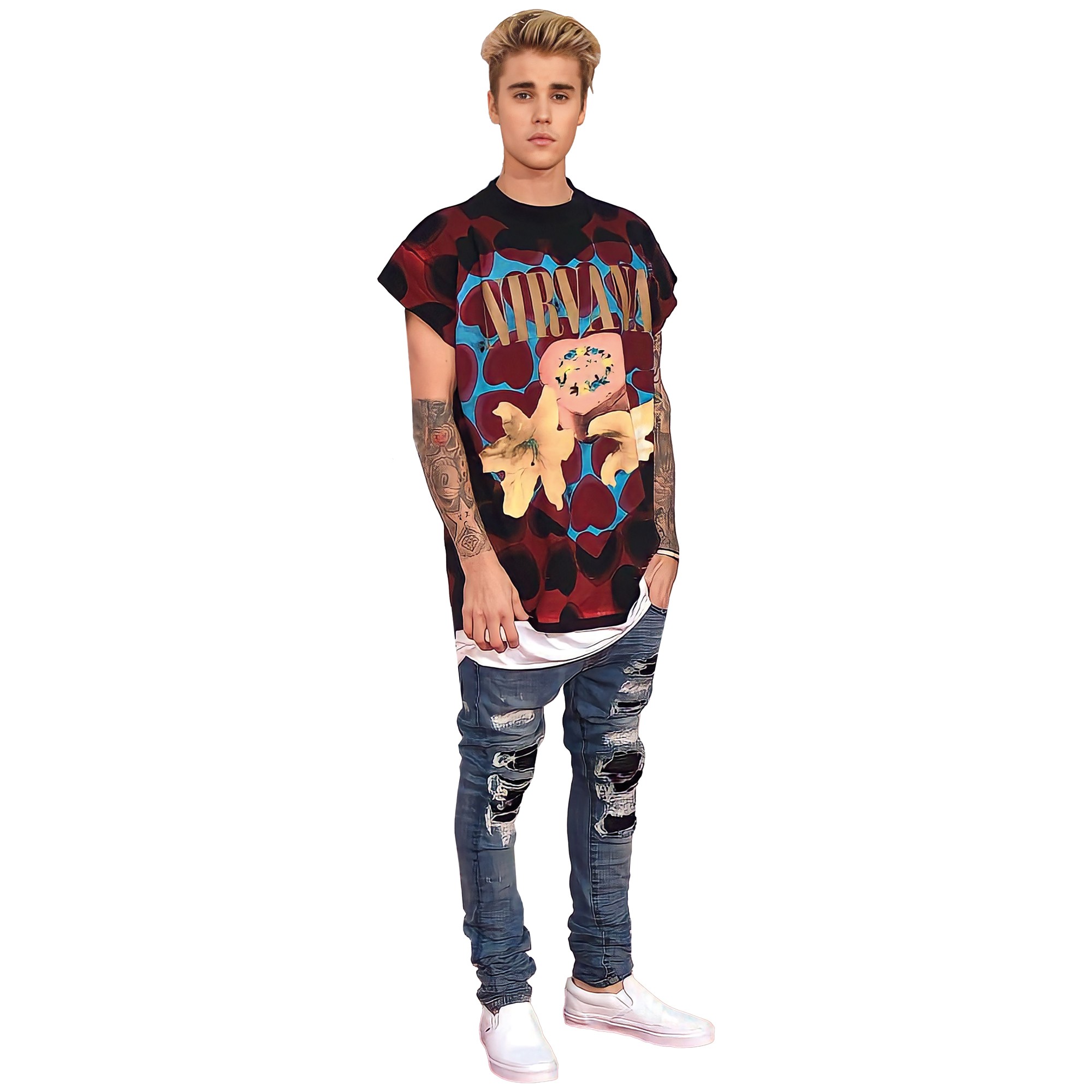 Justin Bieber Cardboard Cutout Standee Model Figure Justin Mockup