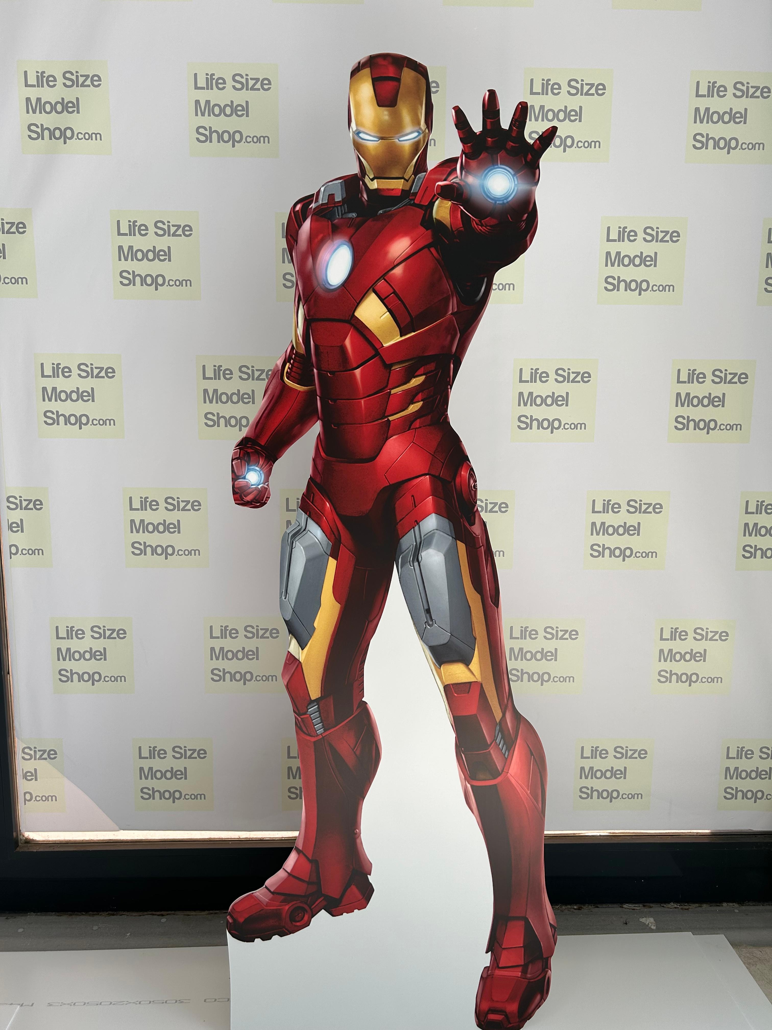 Modèle découpé en carton Iron Man, maquette de figurine Iron Man grandeur nature