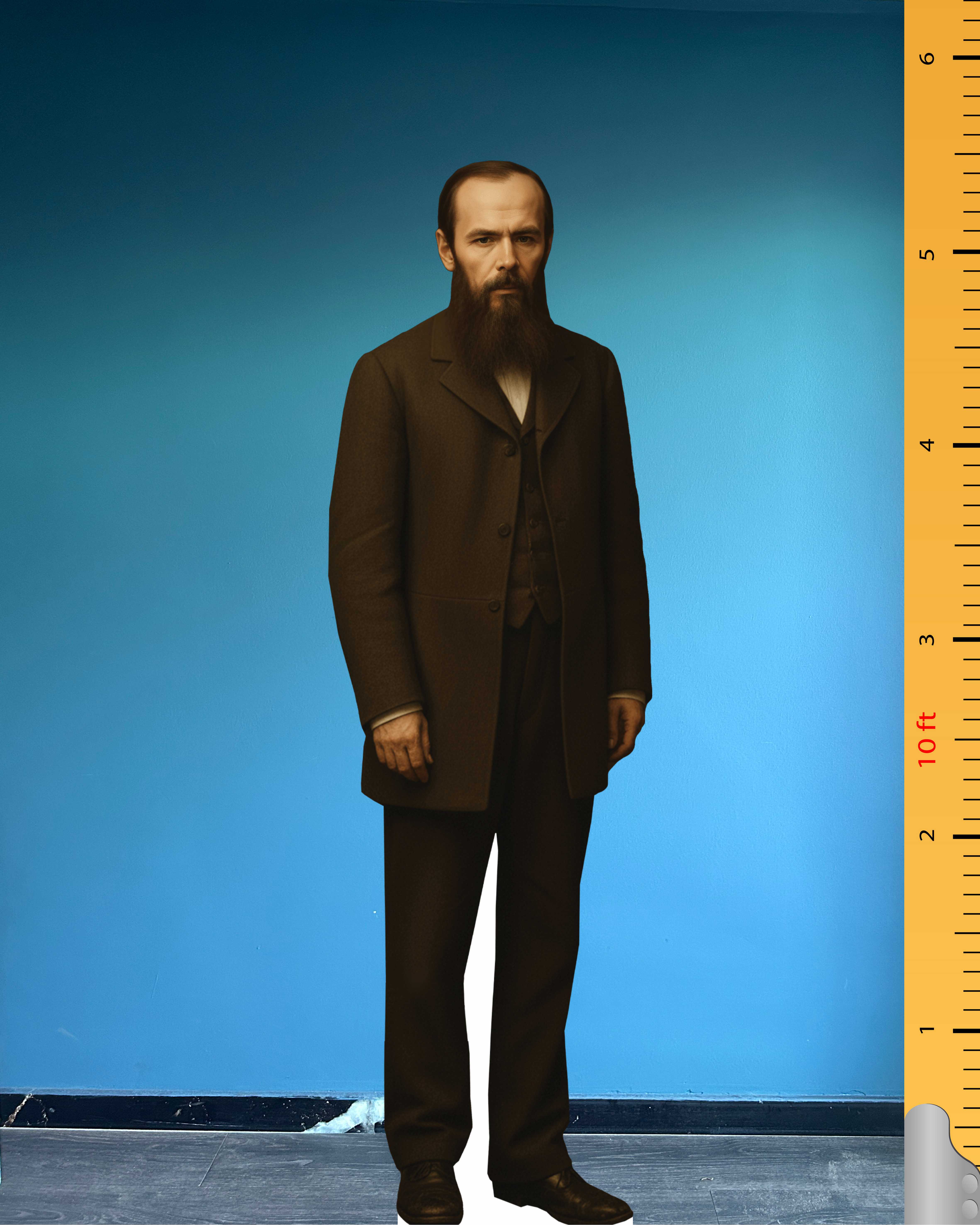 📚 Fyodor Dostoyevski Life Size Cardboard Cutout – Iconic Russian Literary Figure Standee for Cultural & Educational Displays