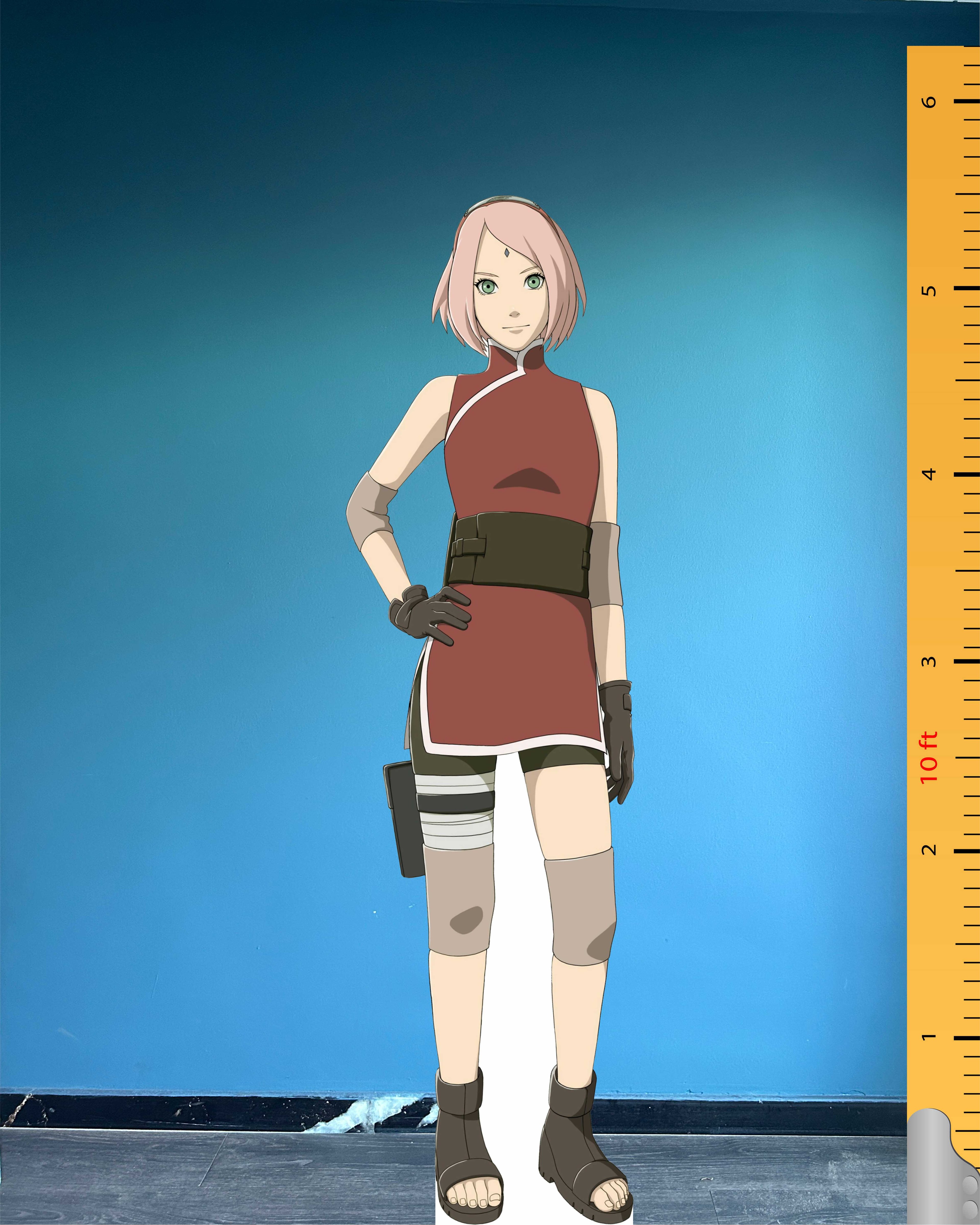 Sakura Haruno Cardboard Cutout Model Naruto Anime Manga Character Figure Plastic Standee